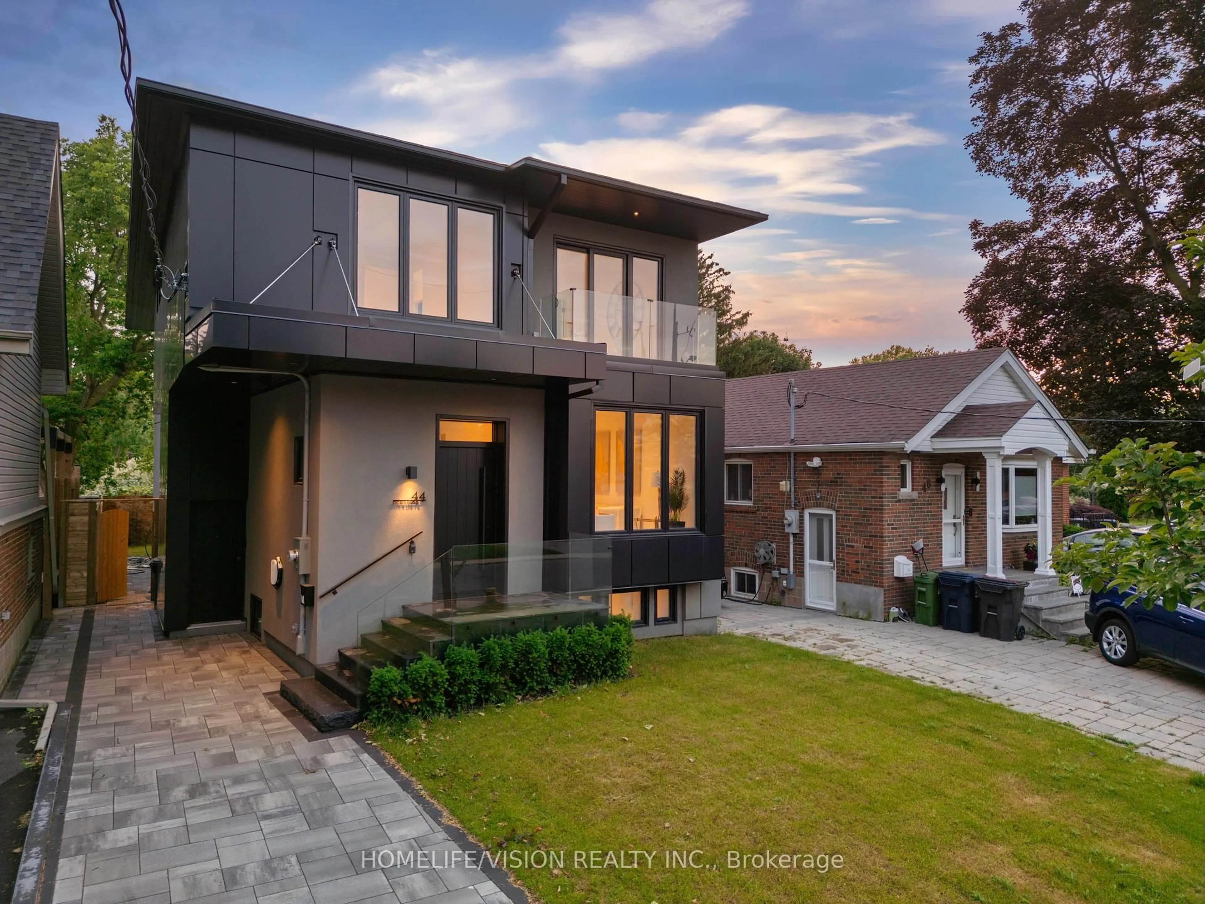 Home with brick exterior material, street for 44 Doris Dr, Toronto Ontario M4B 3C9