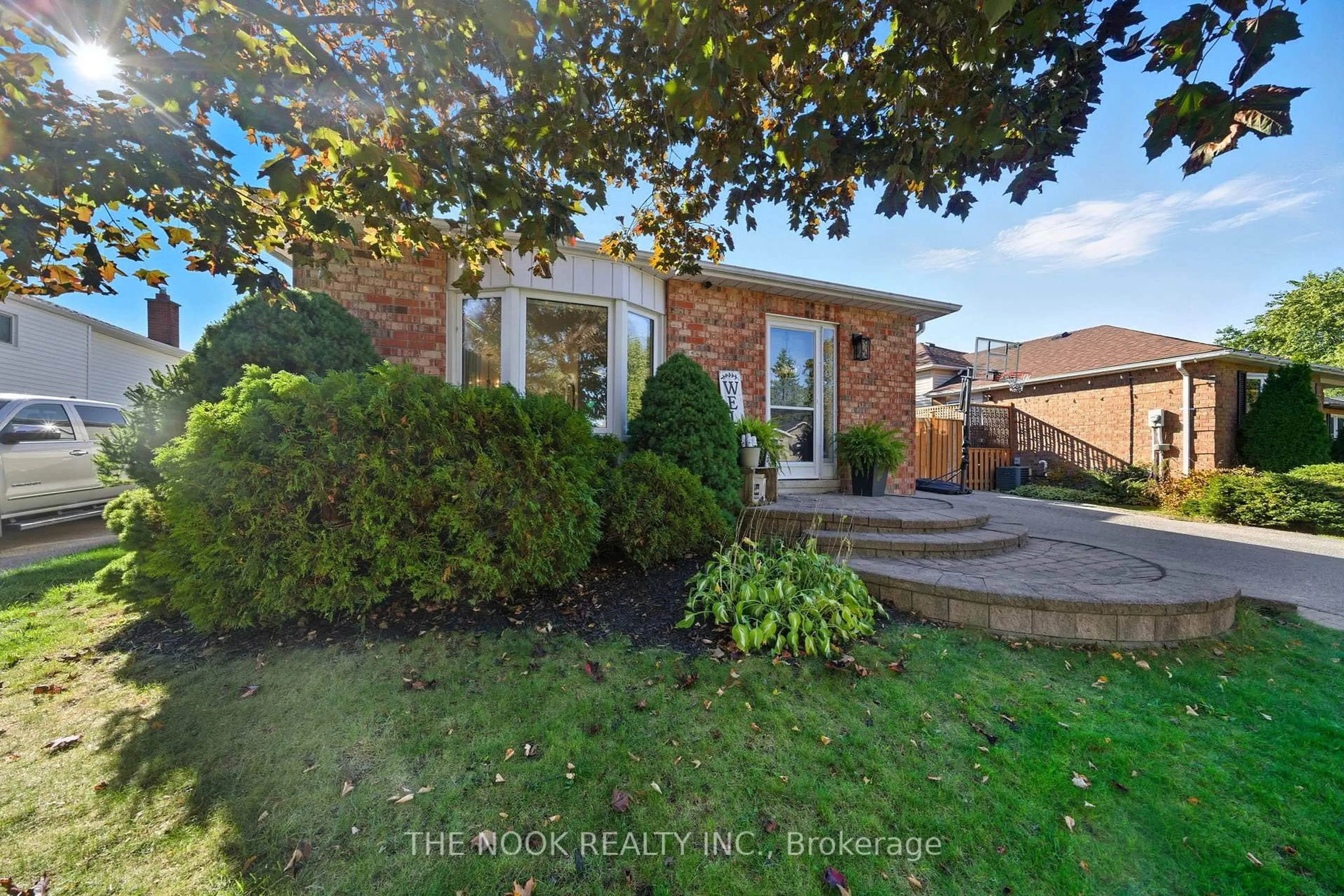 Home with brick exterior material, street for 90 Centerfield Dr, Clarington Ontario L1E 1K6