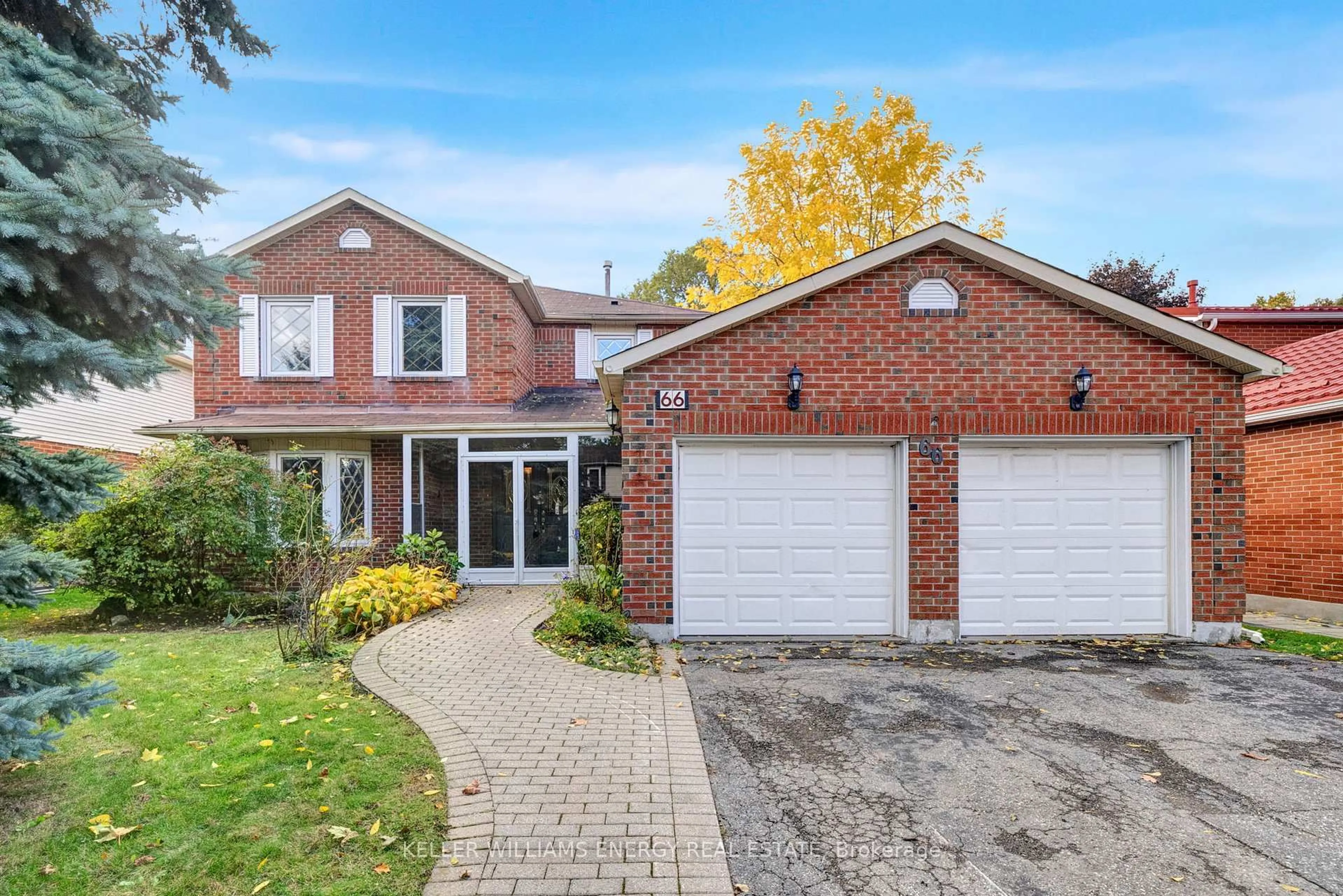 Home with brick exterior material, street for 66 Rotherglen Rd, Ajax Ontario L1S 5K2