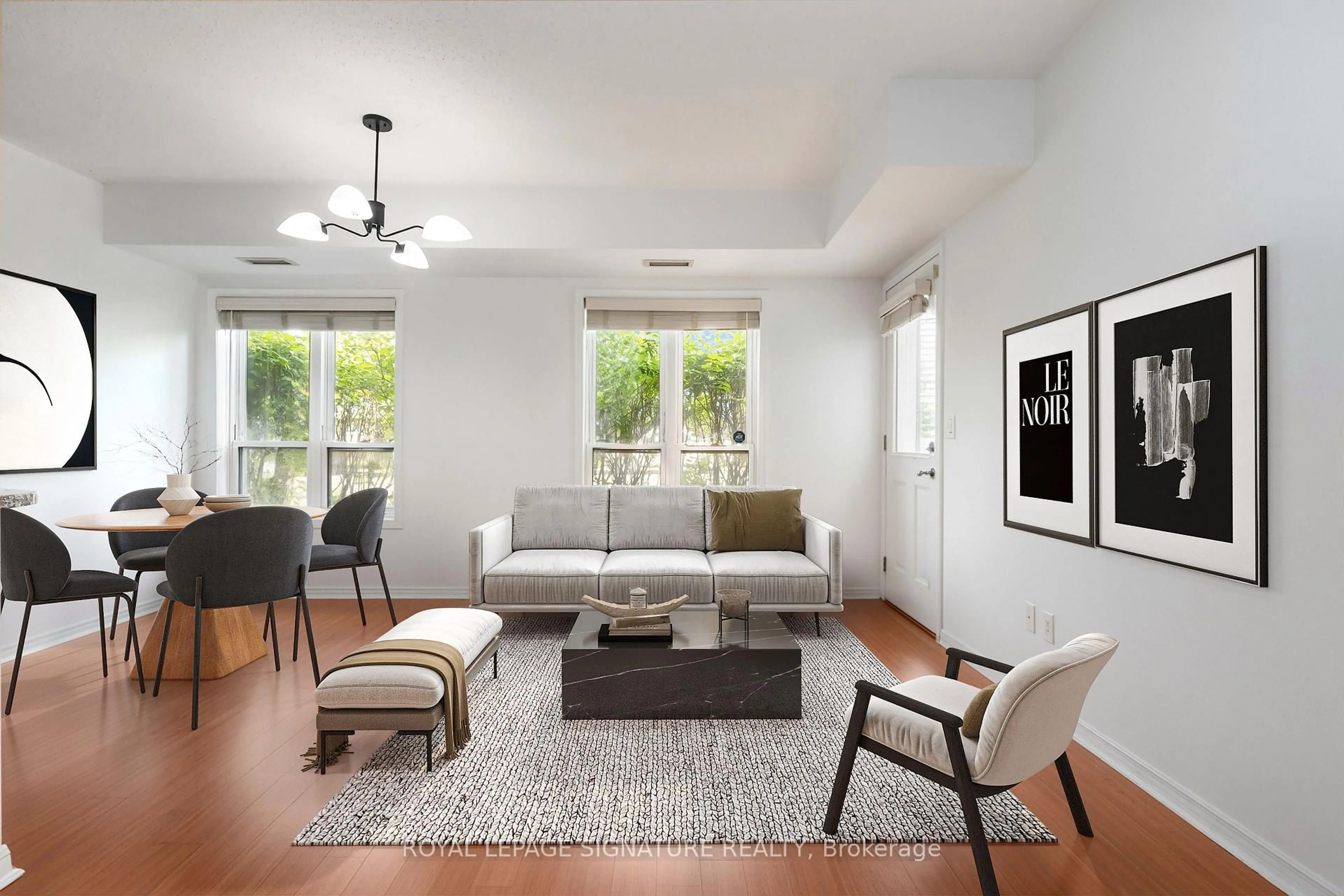 Living room with furniture, unknown for 60 Mendelssohn St #121, Toronto Ontario M1L 0G9