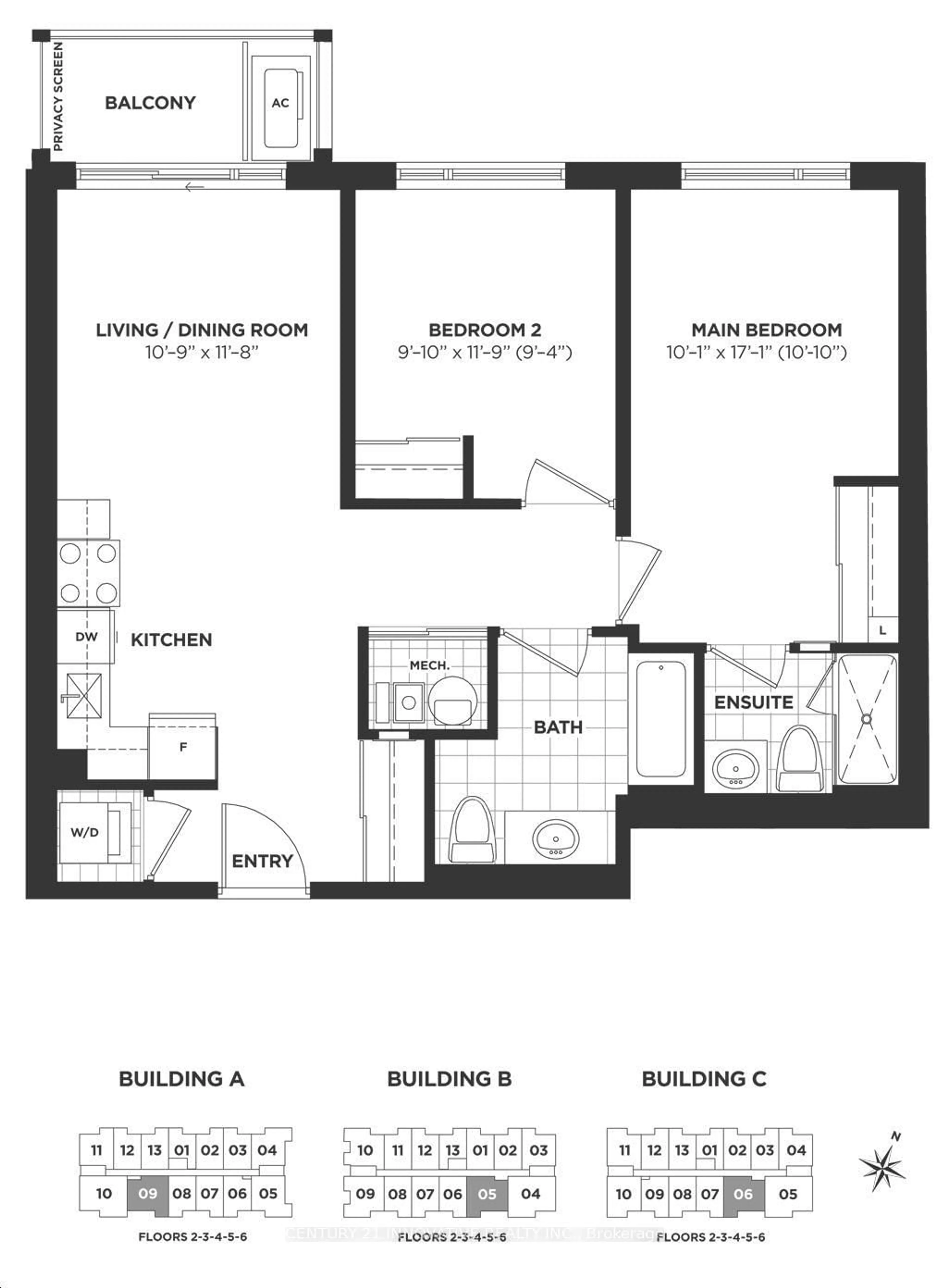 Floor plan for 5131 Sheppard Ave #305, Toronto Ontario M1B 0C9