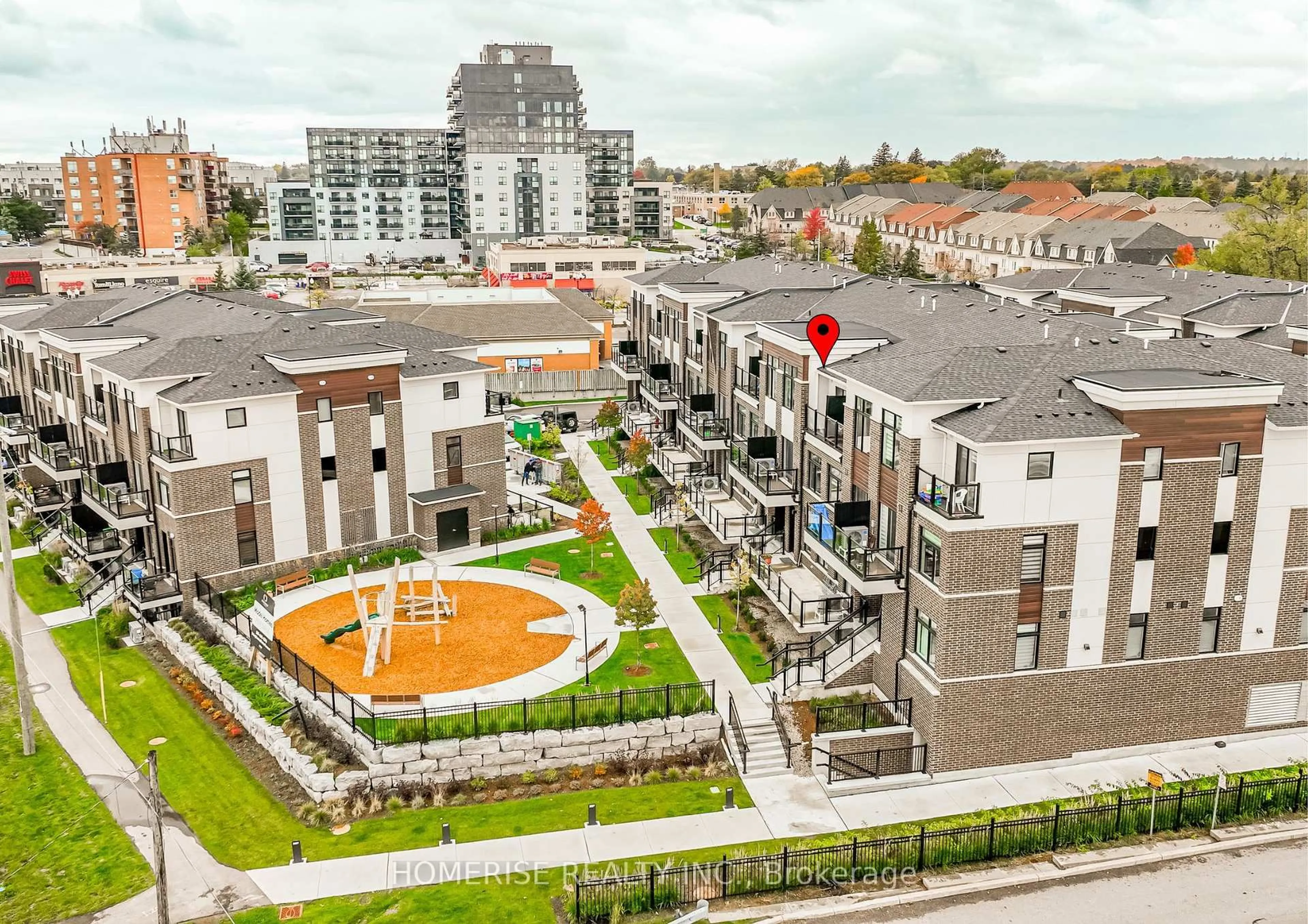 A pic from outside/outdoor area/front of a property/back of a property/a pic from drone, city buildings view from balcony for 755 Omega Dr #218, Pickering Ontario L1V 0H1