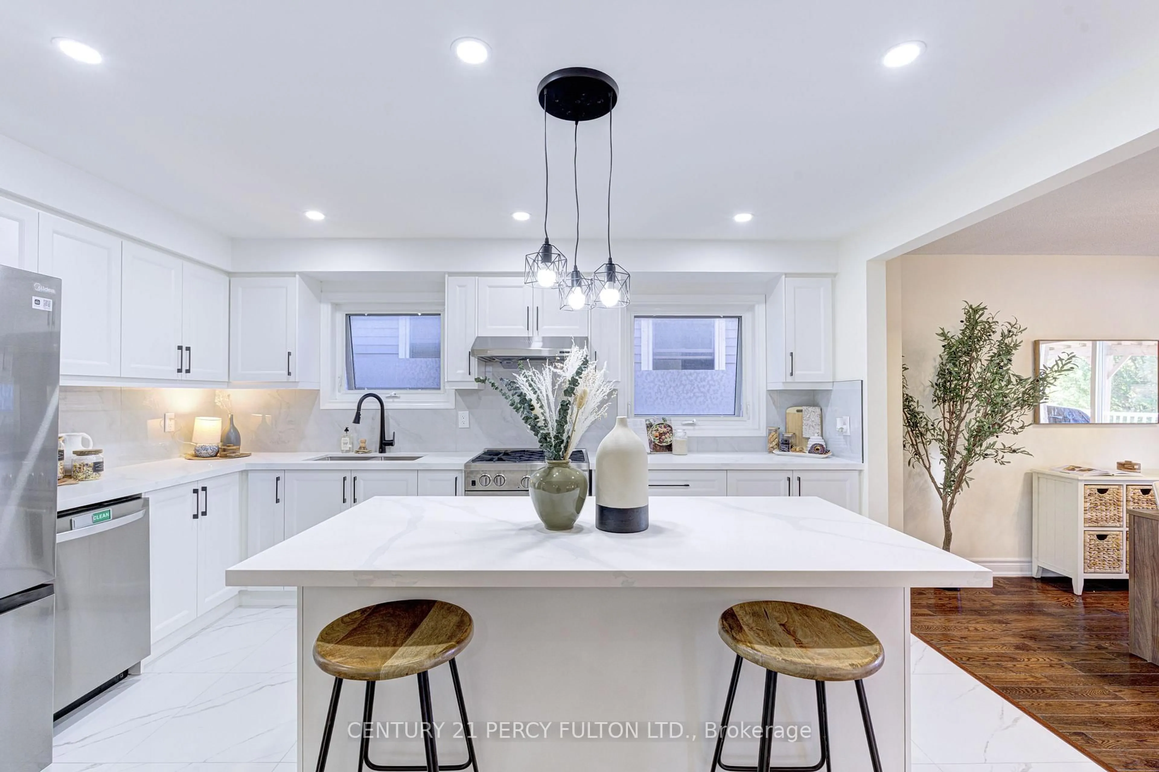 Contemporary kitchen, ceramic/tile floor for 105 Clements Rd, Ajax Ontario L1S 4H4