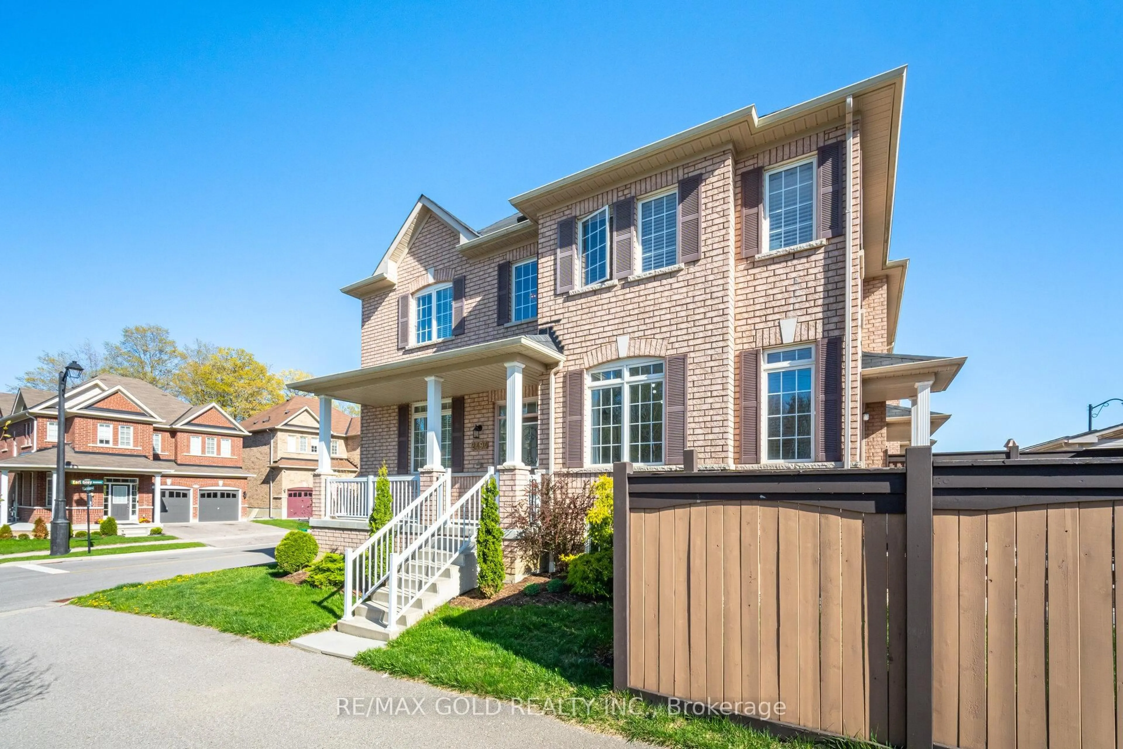 Home with brick exterior material, street for 2494 Earl Grey Ave, Pickering Ontario L1X 0B9
