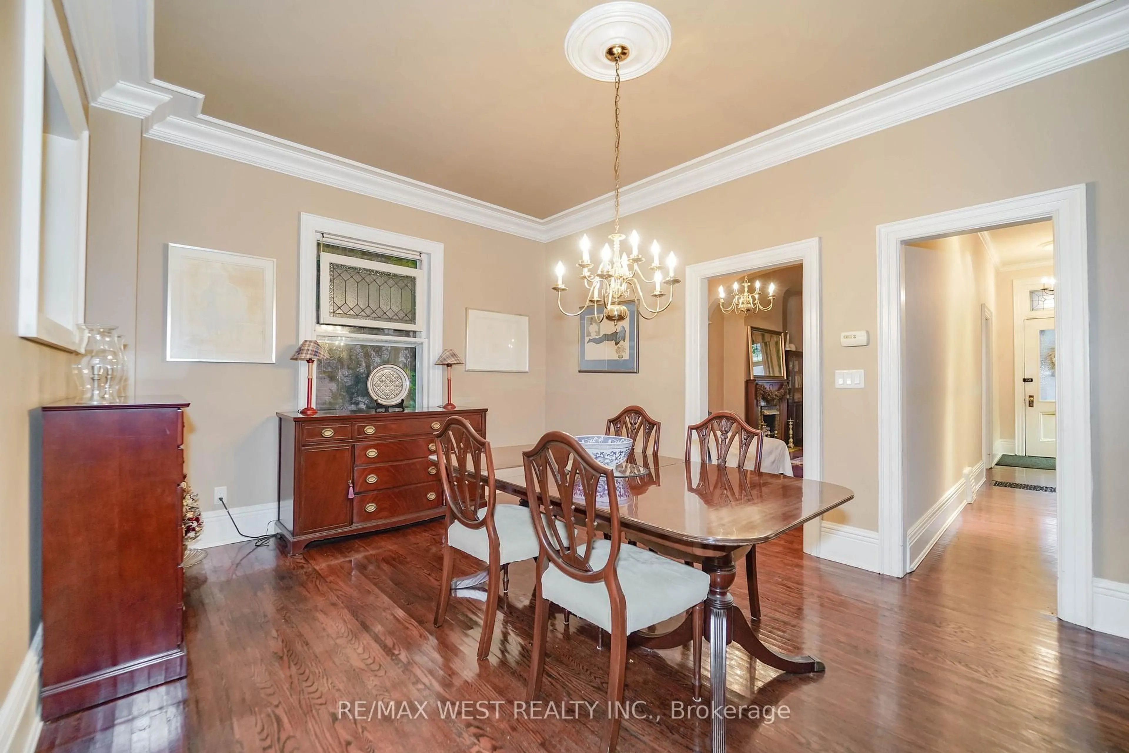 Dining room, wood/laminate floor for 153 Booth Ave, Toronto Ontario M4M 2M5