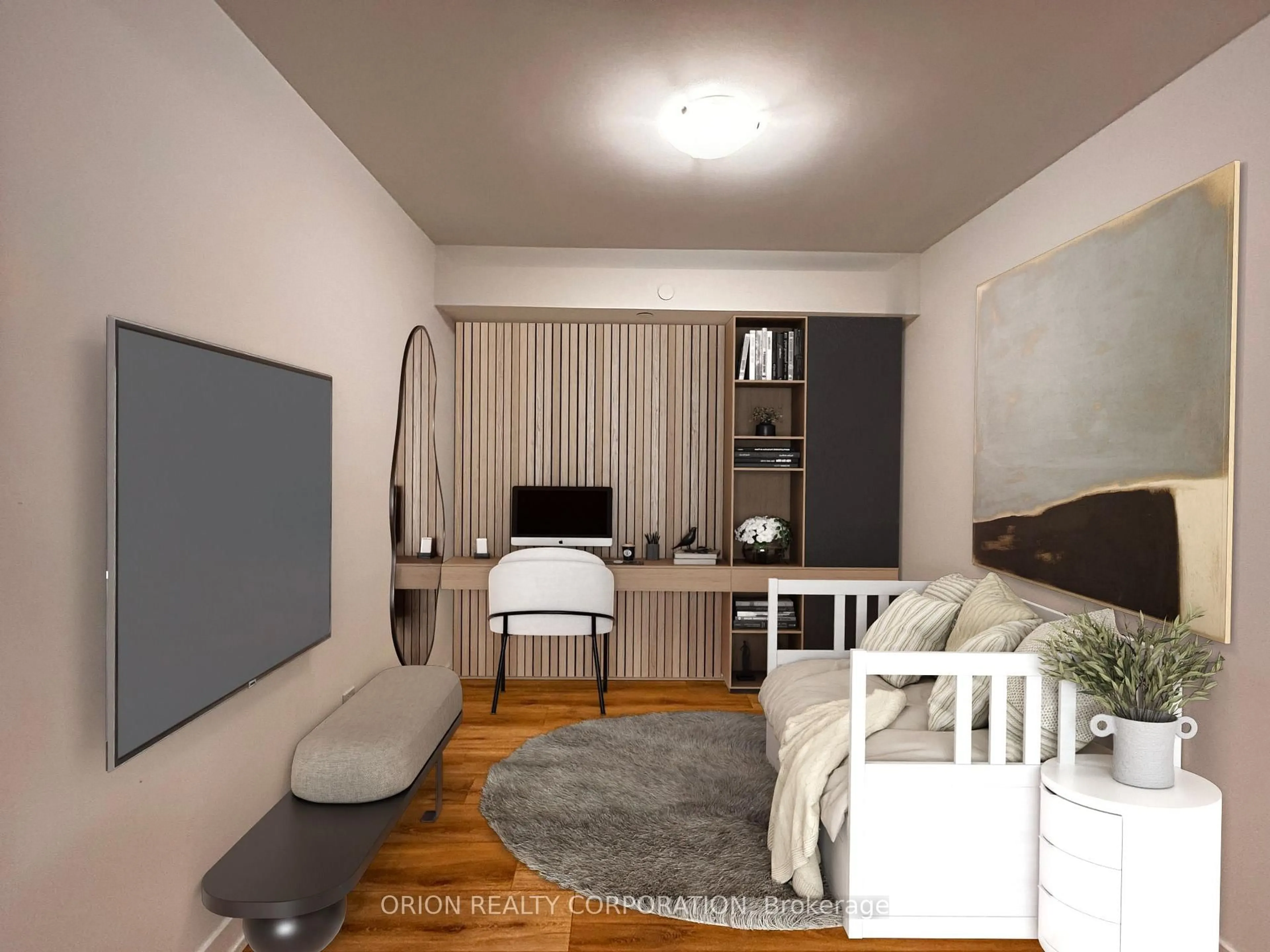 Living room with furniture, wood/laminate floor for 1480 Bayly St #1103, Pickering Ontario L1W 0C2
