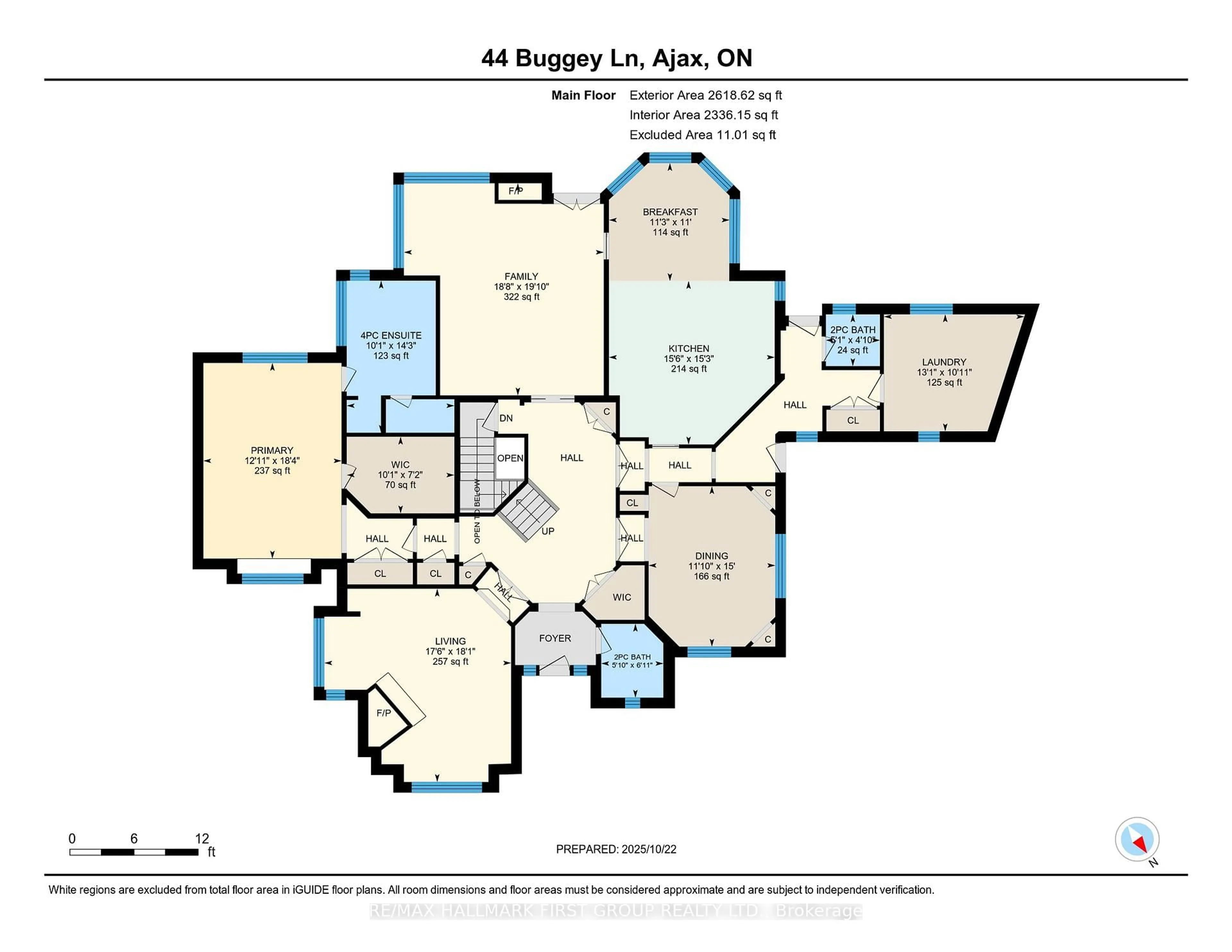 Floor plan for 44 Buggey Lane, Ajax Ontario L1Z 1X5