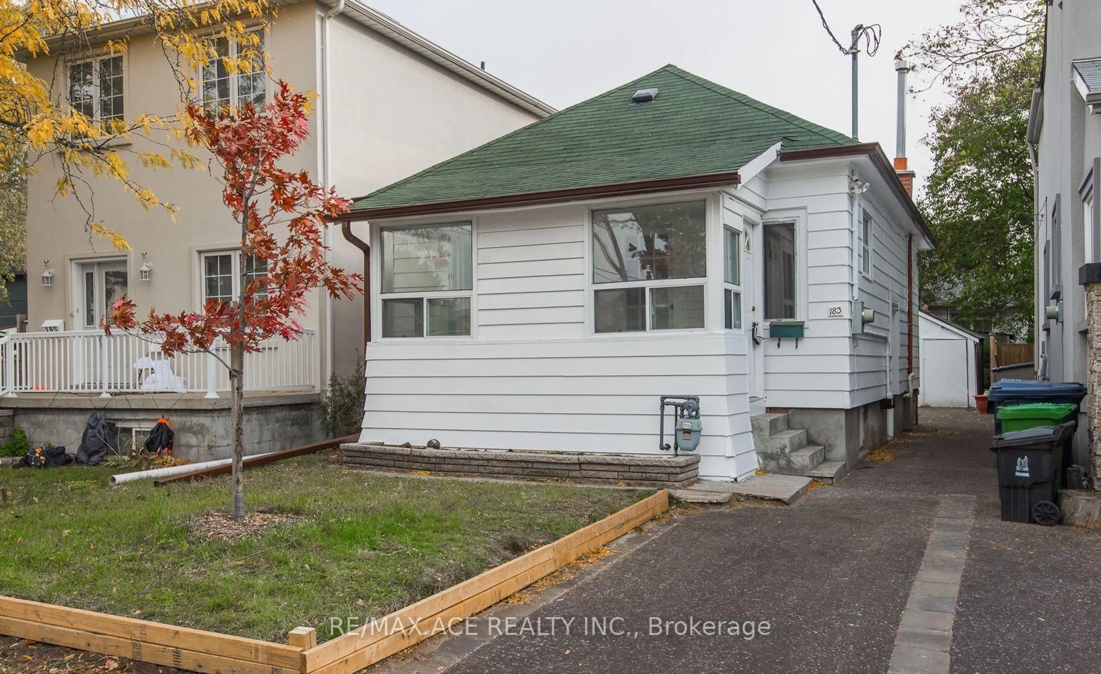 Home with vinyl exterior material, street for 183 Glebemount Ave, Toronto Ontario M4C 3S9