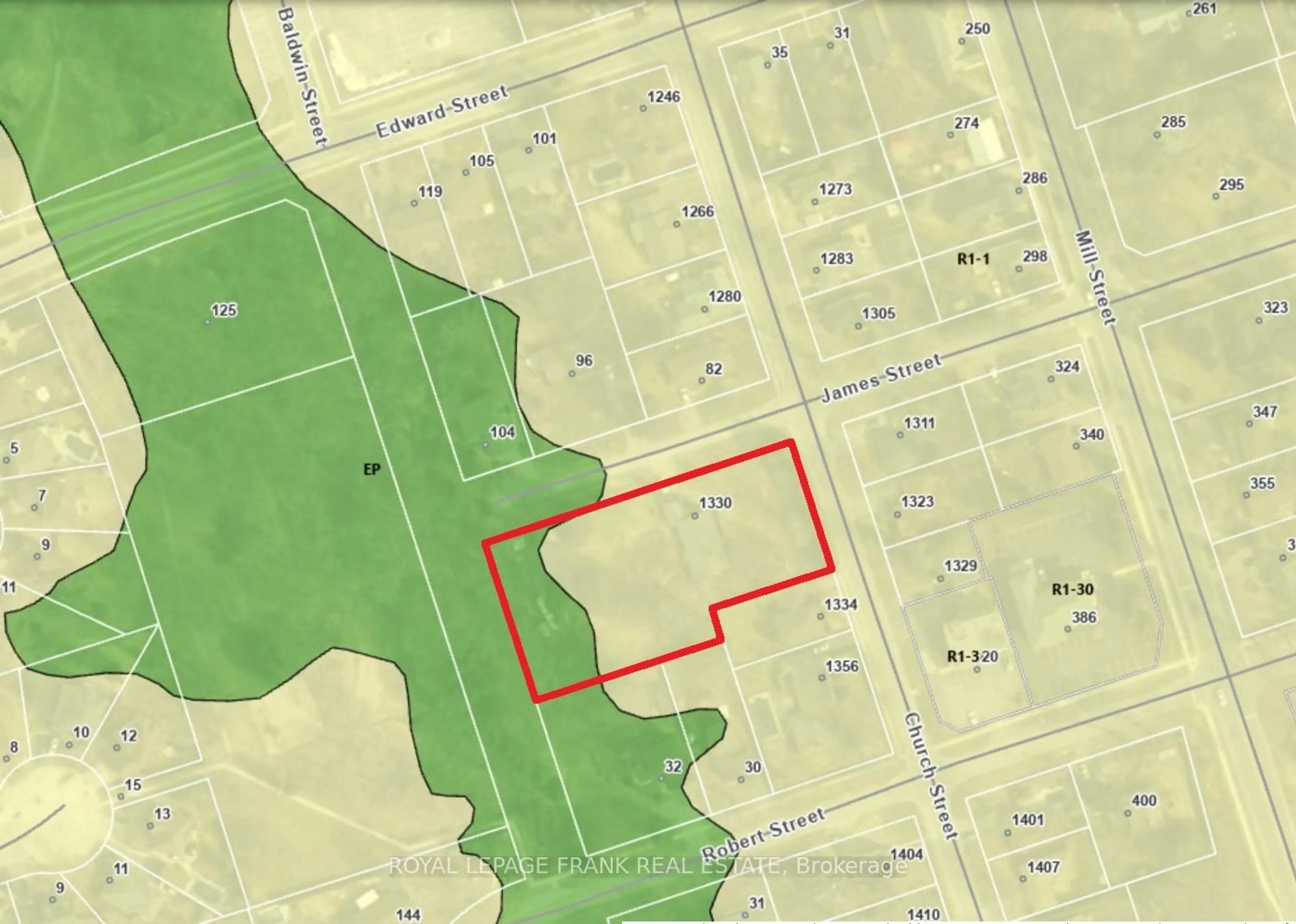 Picture of a map for 1330 Church St, Clarington Ontario L1B 1C6