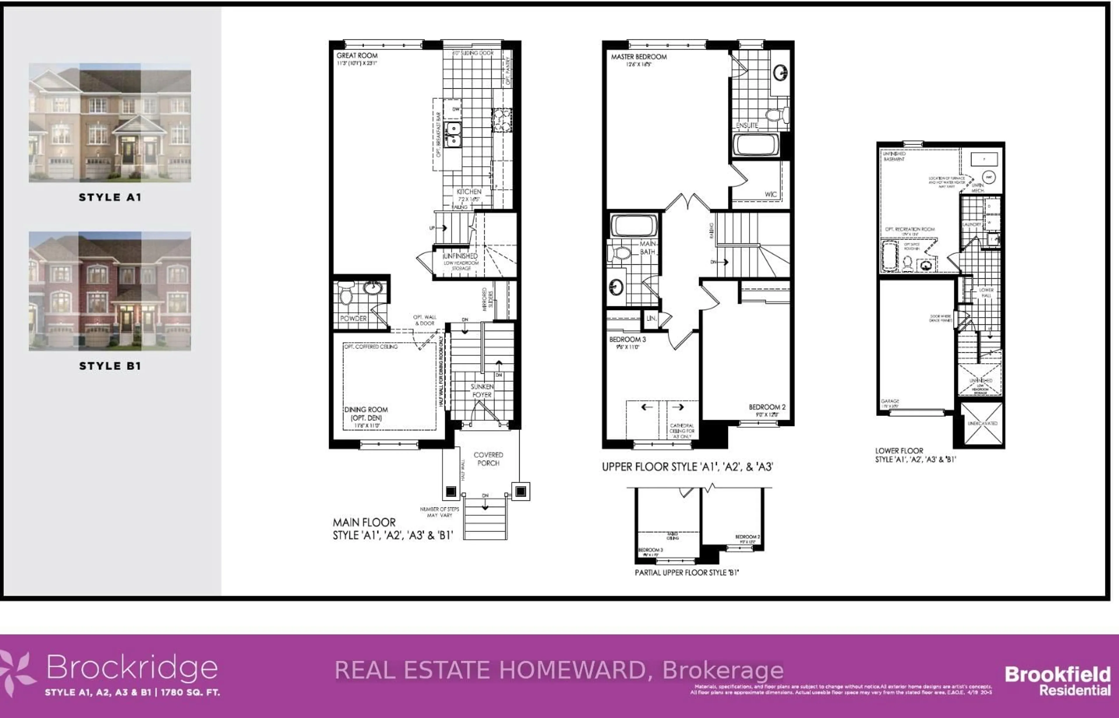 Floor plan for 2612 Cerise Manor, Pickering Ontario L1X 0G8