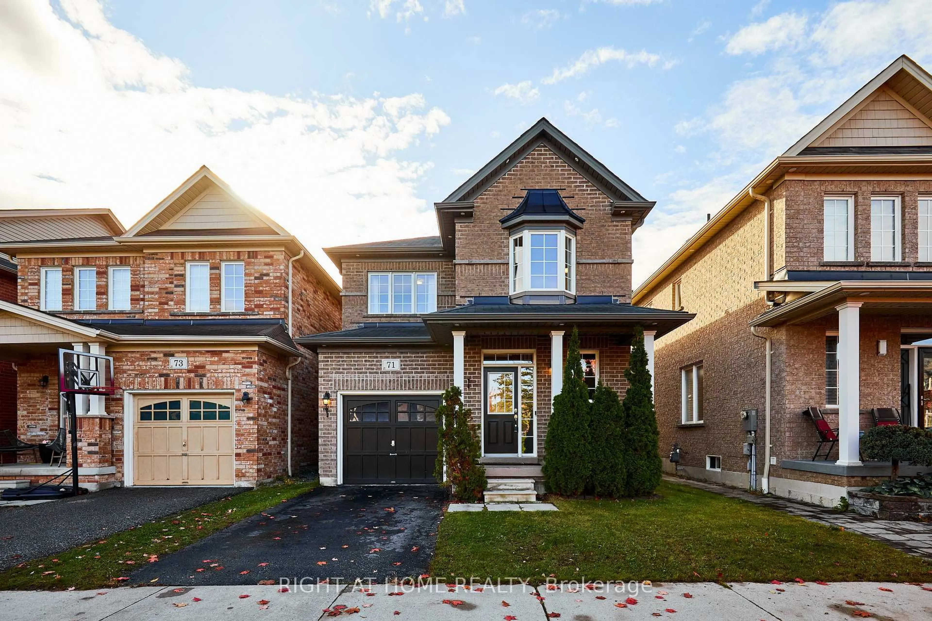 Home with brick exterior material, street for 71 Keith-Wright Cres, Ajax Ontario L1Z 0P9