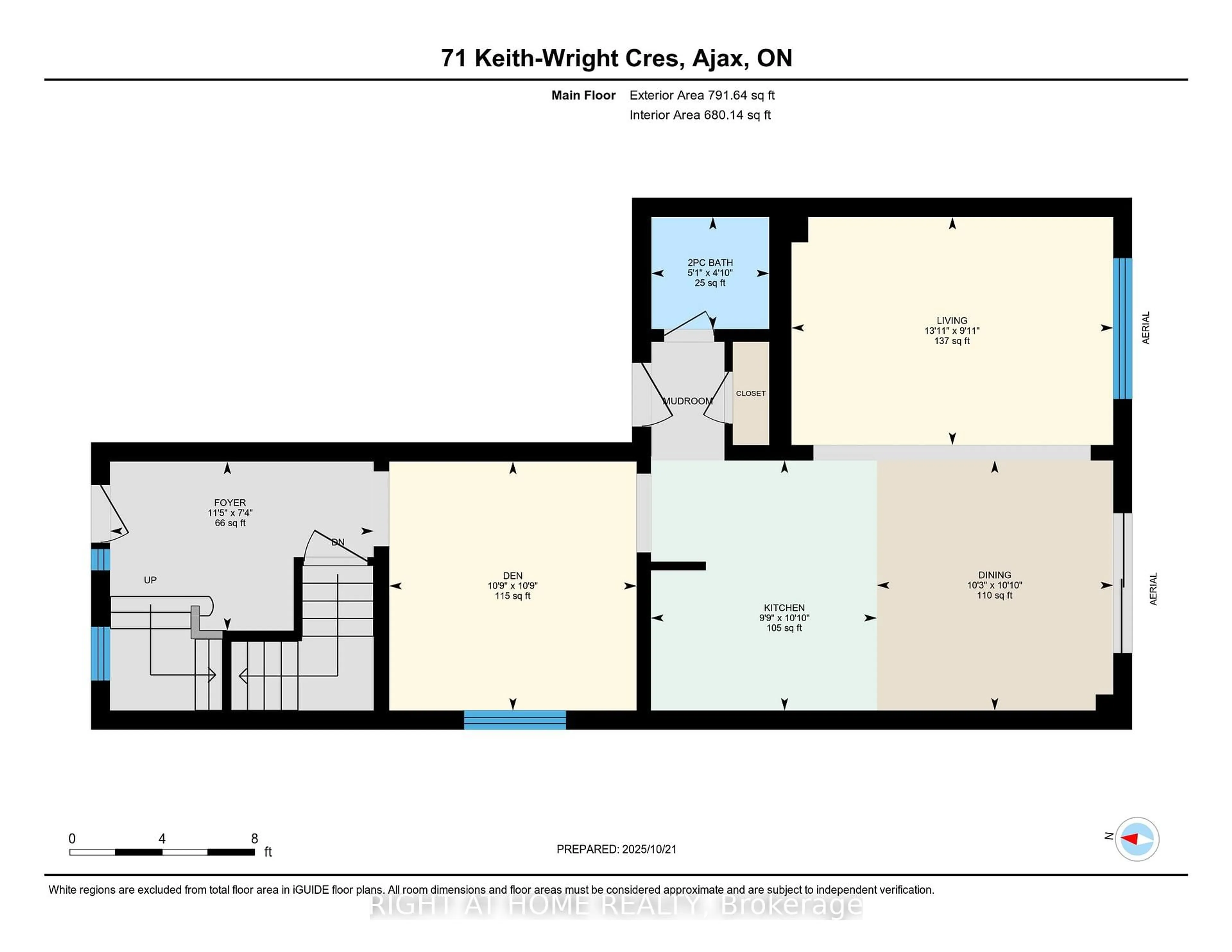 Floor plan for 71 Keith-Wright Cres, Ajax Ontario L1Z 0P9