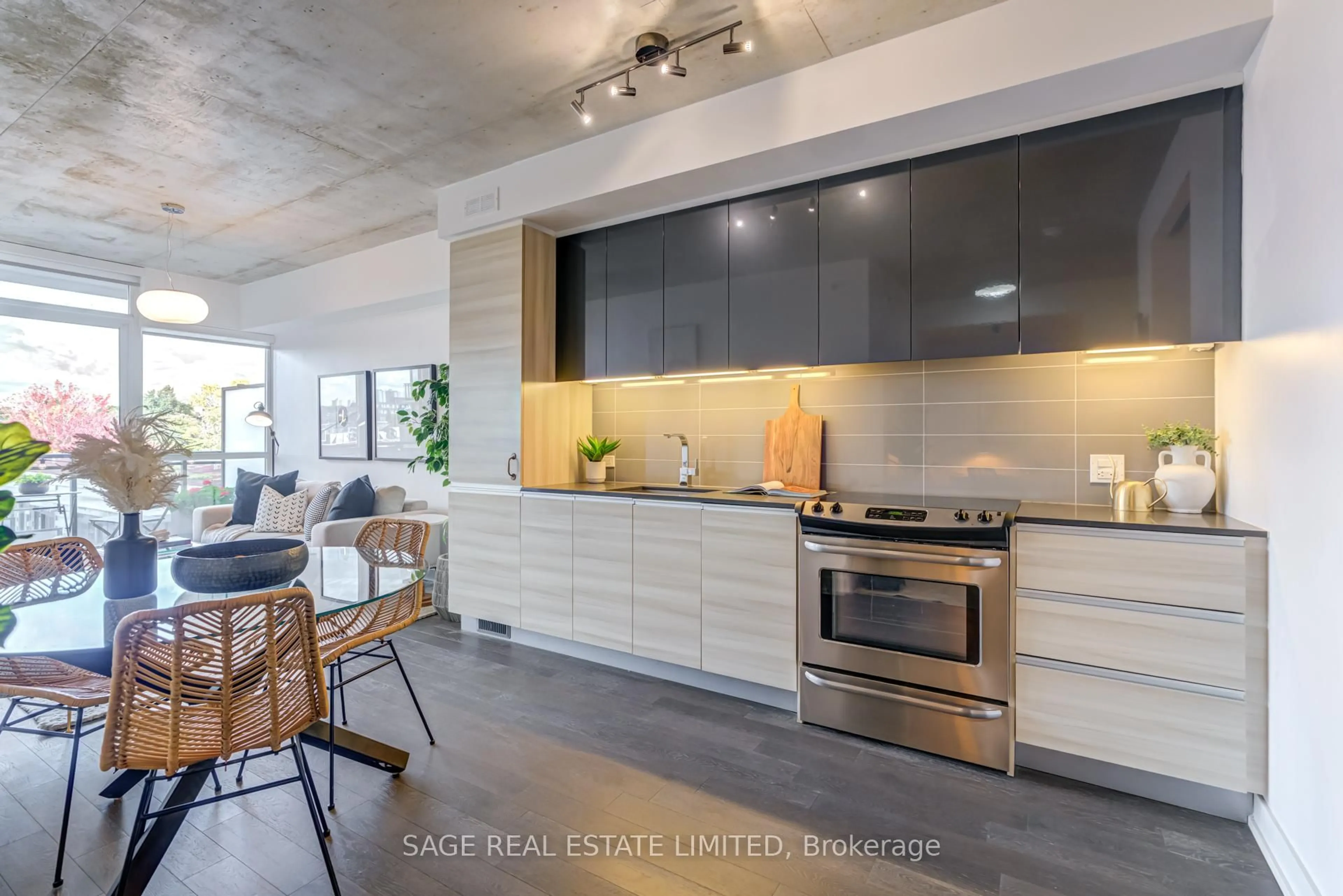 Open concept kitchen, unknown for 1190 Dundas St #504, Toronto Ontario M4M 0C5
