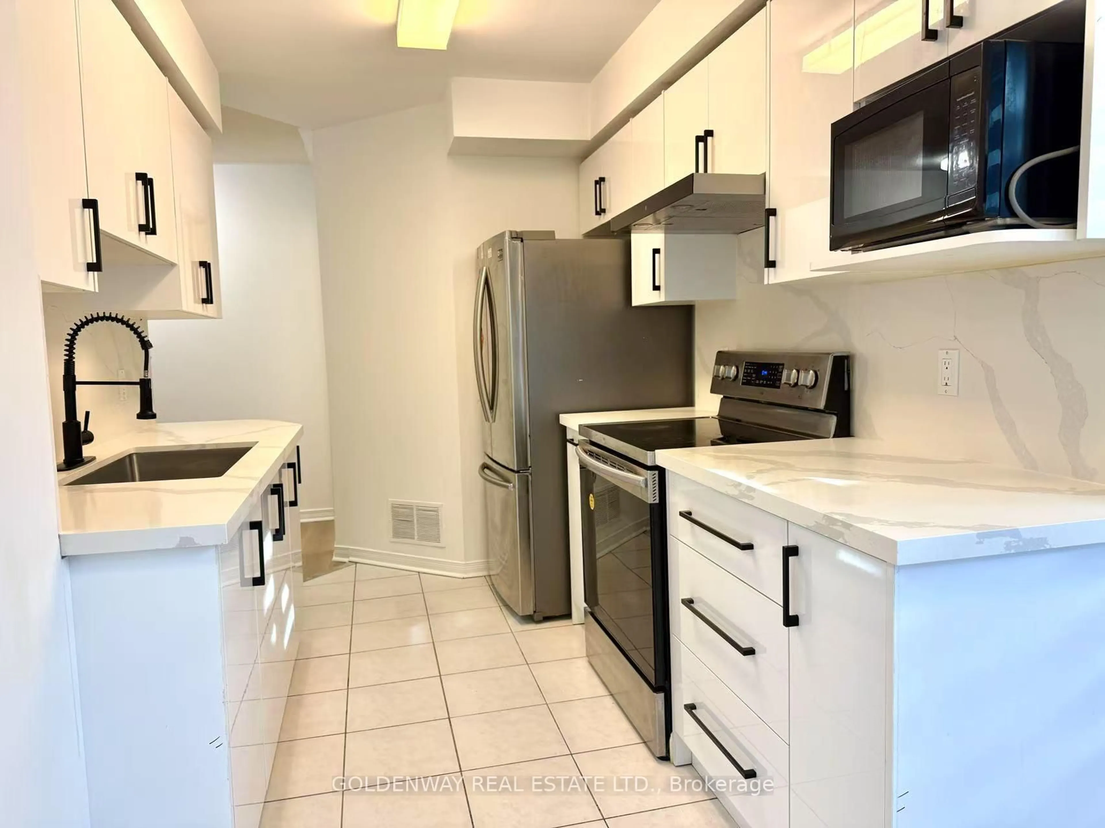 Standard kitchen, ceramic/tile floor for 29 Rosebank Dr #1210, Toronto Ontario M1B 5Y7