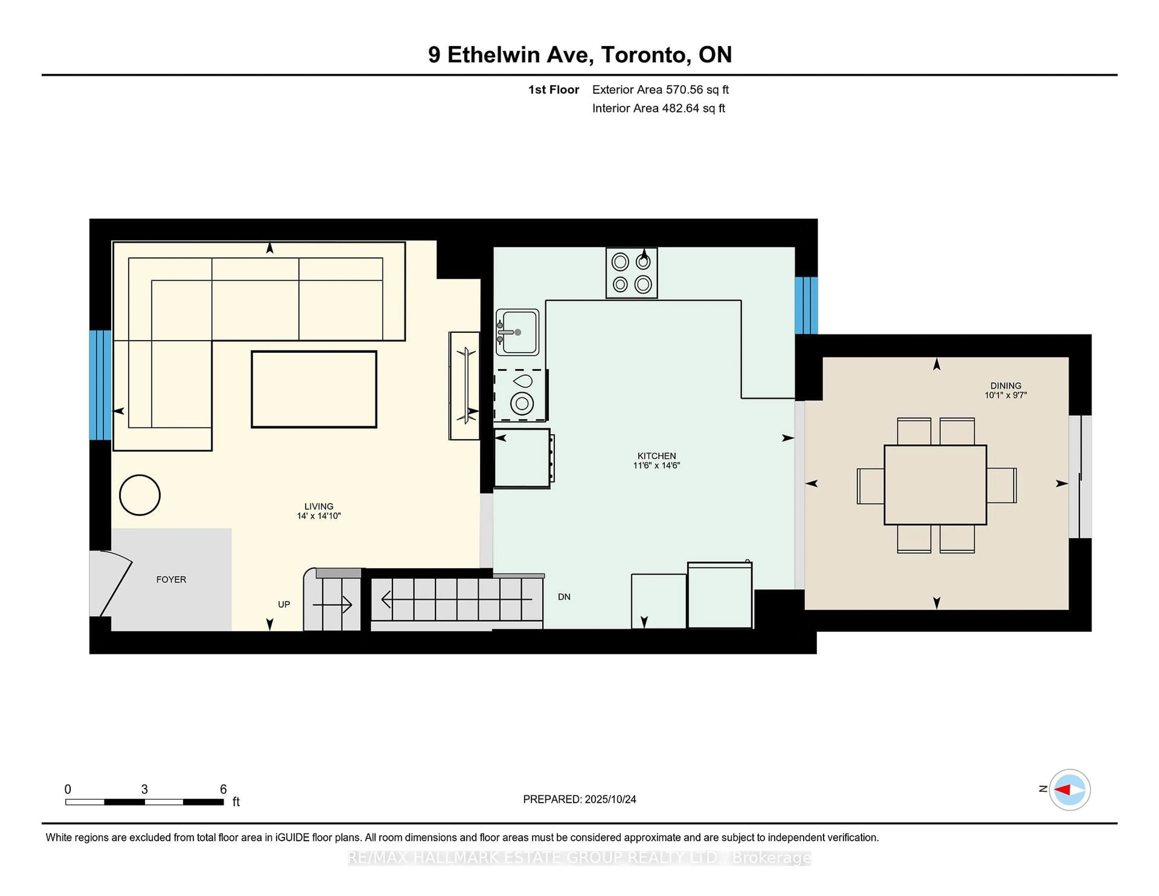 Floor plan for 9 Ethelwin Ave, Toronto Ontario M4C 1E7