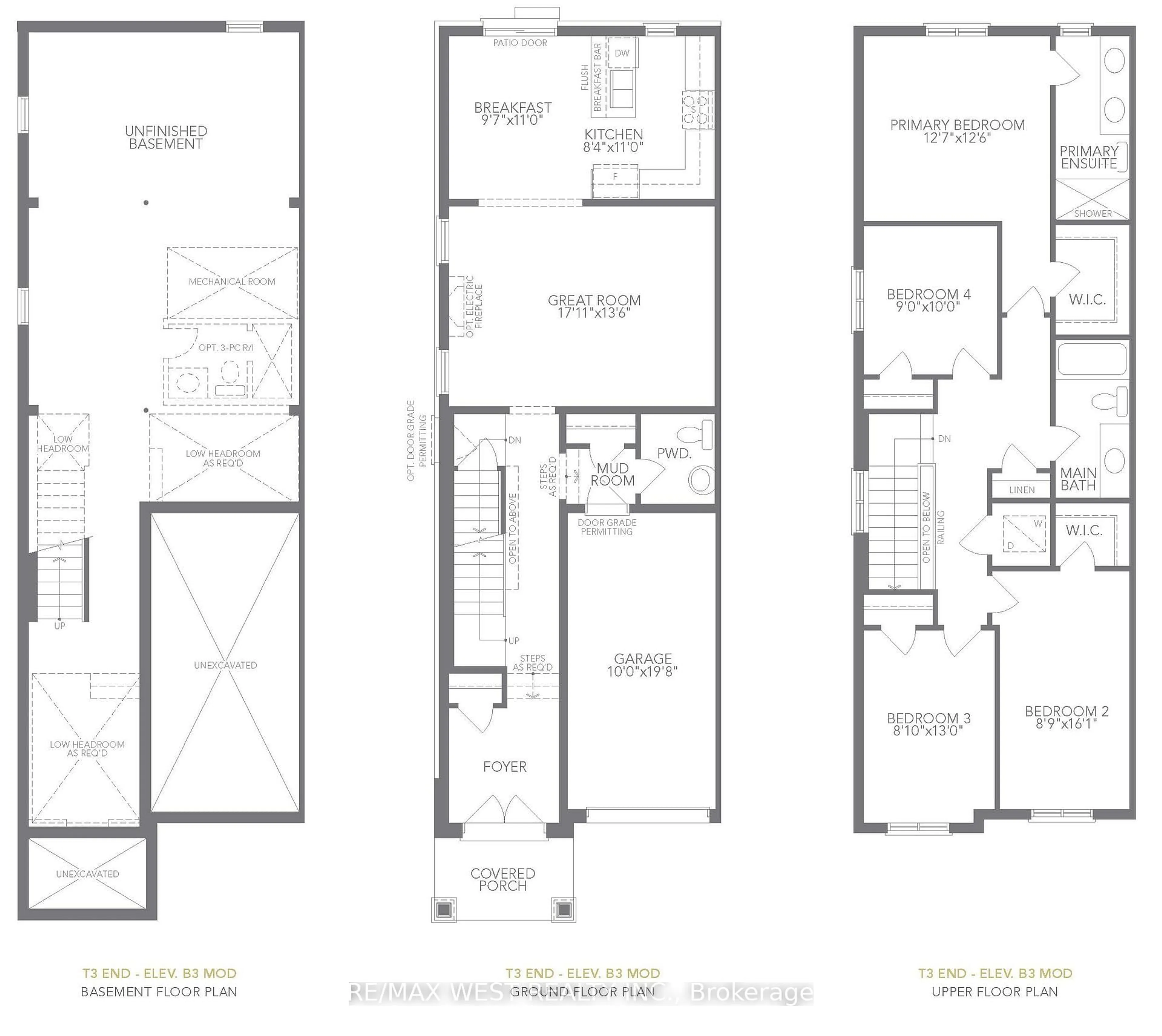 Floor plan for 1493 Wheatcroft Dr, Oshawa Ontario L1H 8L7