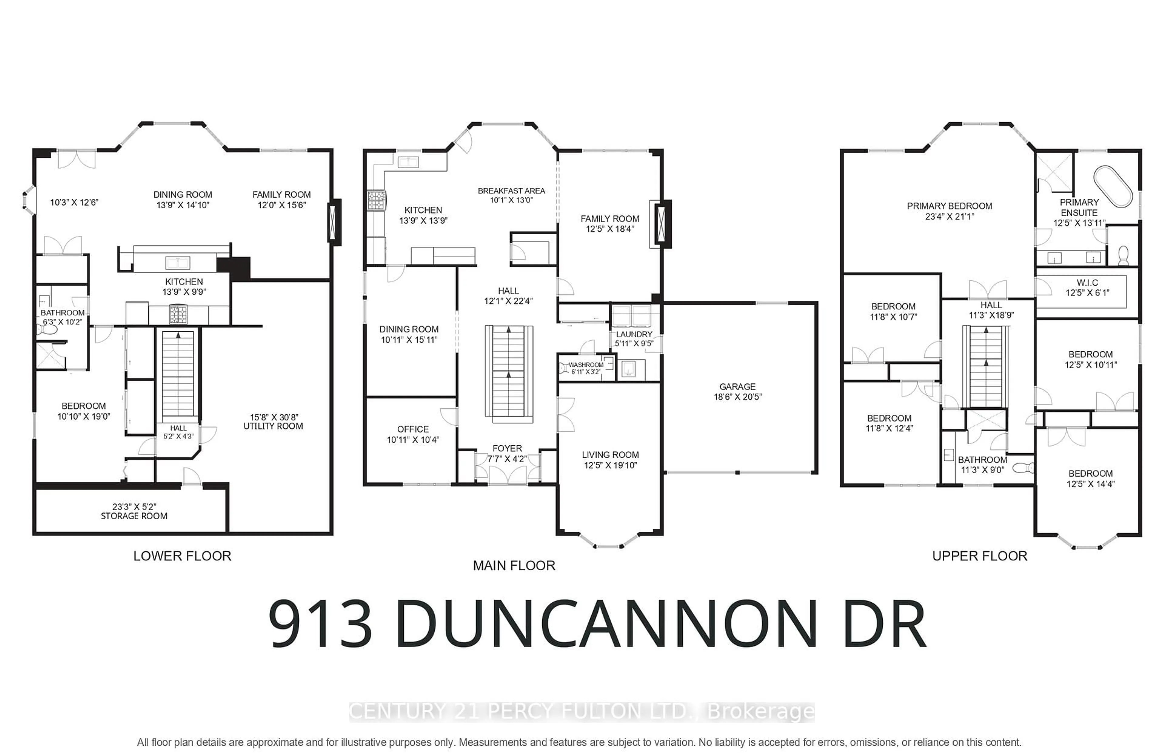 Floor plan for 913 Duncannon Dr, Pickering Ontario L1X 2M4