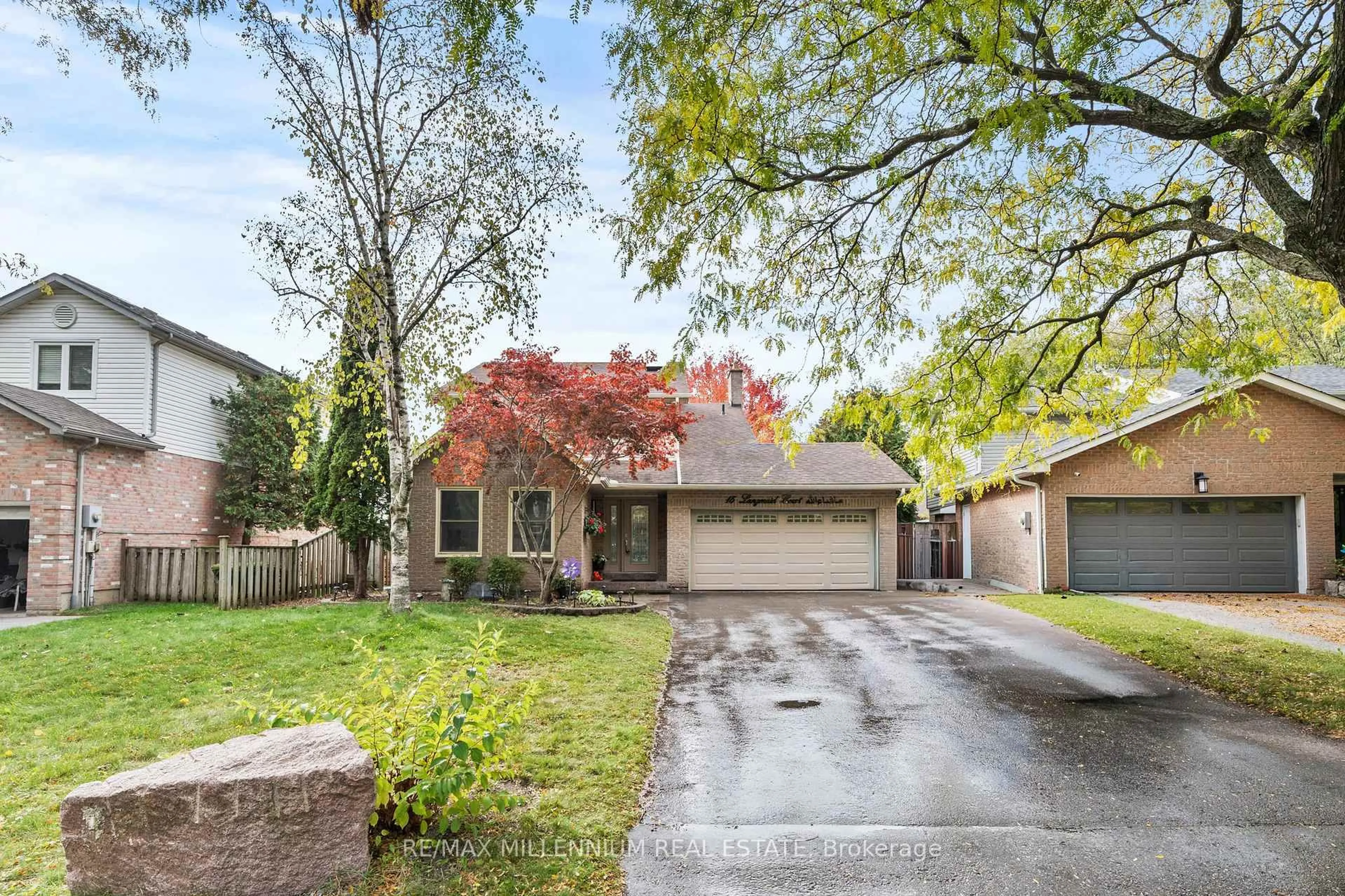 Home with brick exterior material, street for 15 Langmaid Crt, Whitby Ontario L1N 6M7