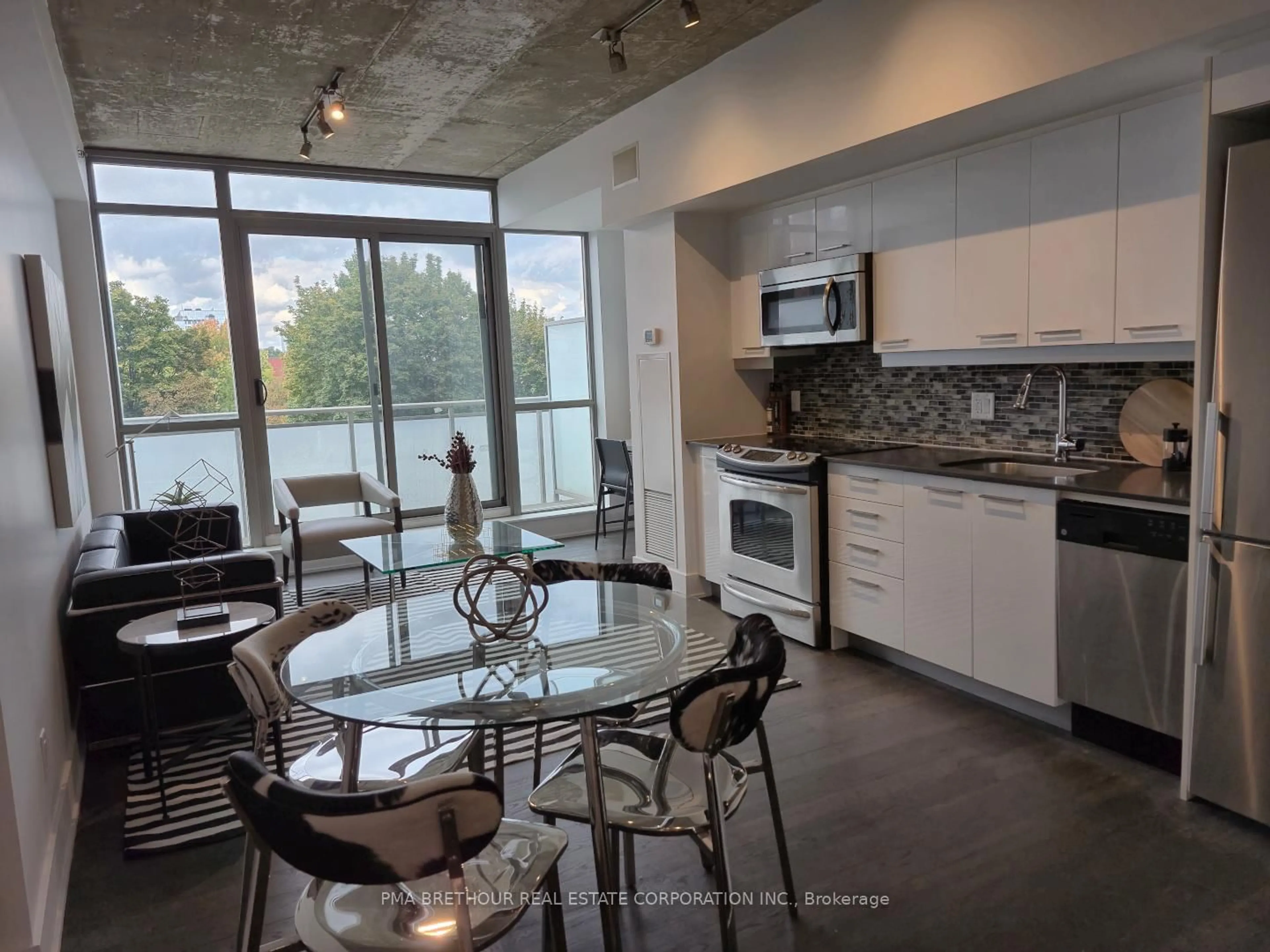 Open concept kitchen, unknown for 630 Queen Street East St #407, Toronto Ontario M4M 1G3