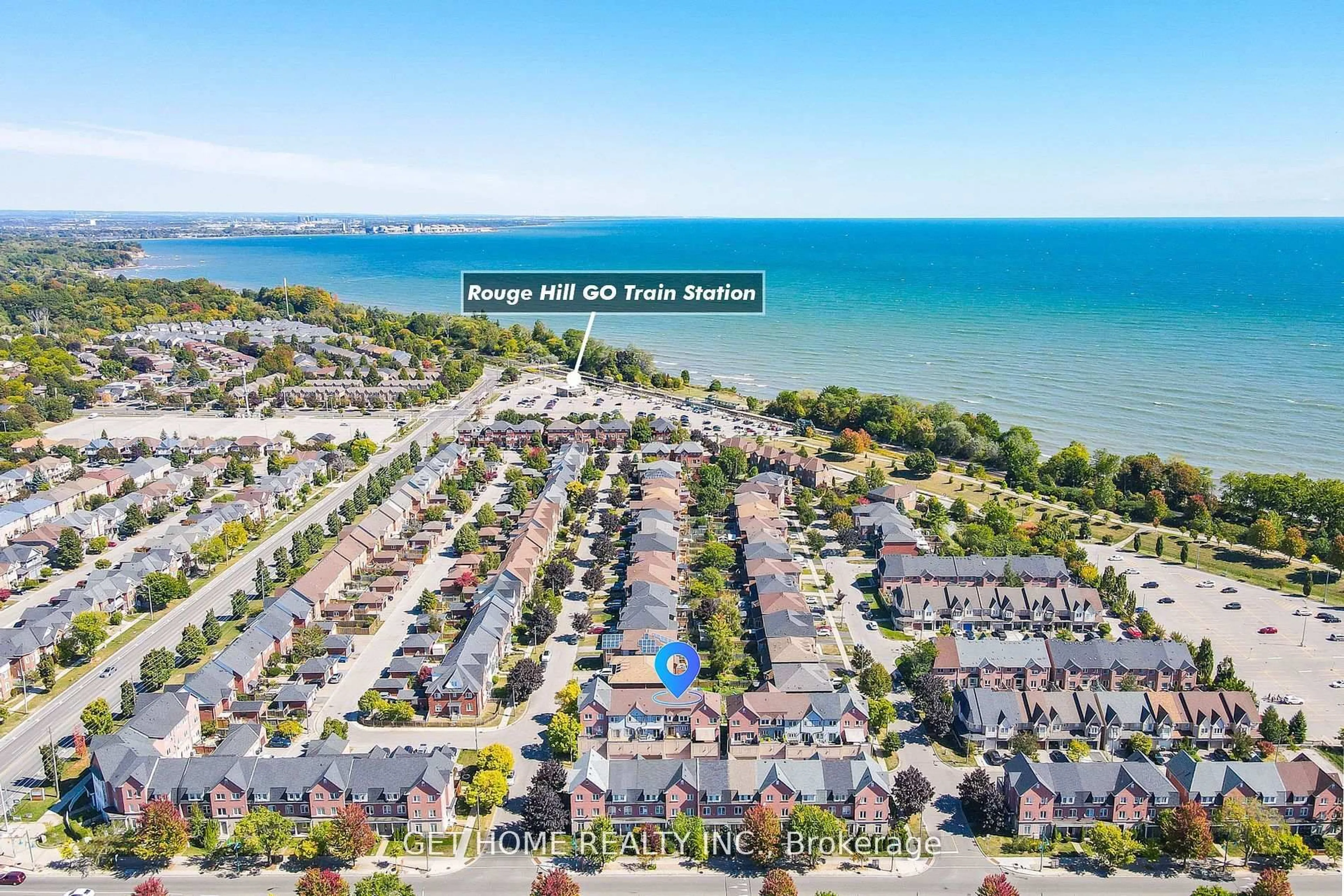 A pic from outside/outdoor area/front of a property/back of a property/a pic from drone, water/lake/river/ocean view for 39 Schooner Lane, Toronto Ontario M1C 5J2