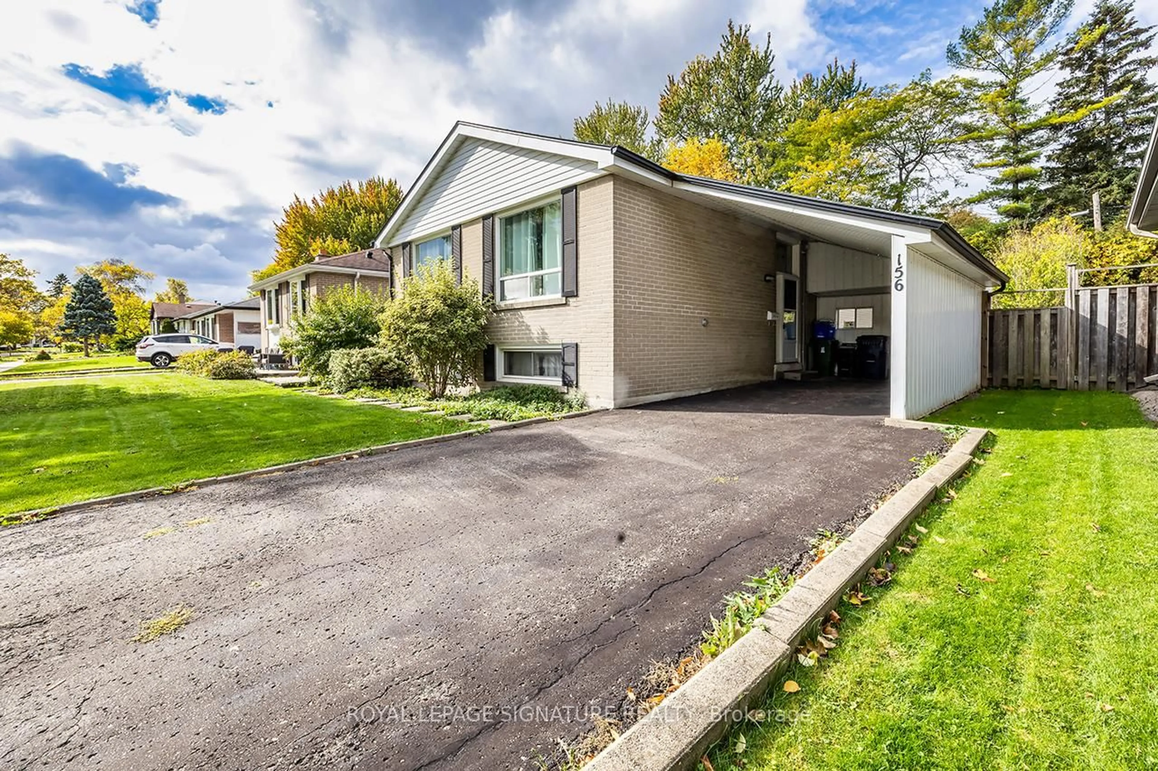 Home with vinyl exterior material, street for 156 Catalina Dr, Toronto Ontario M1E 1B4