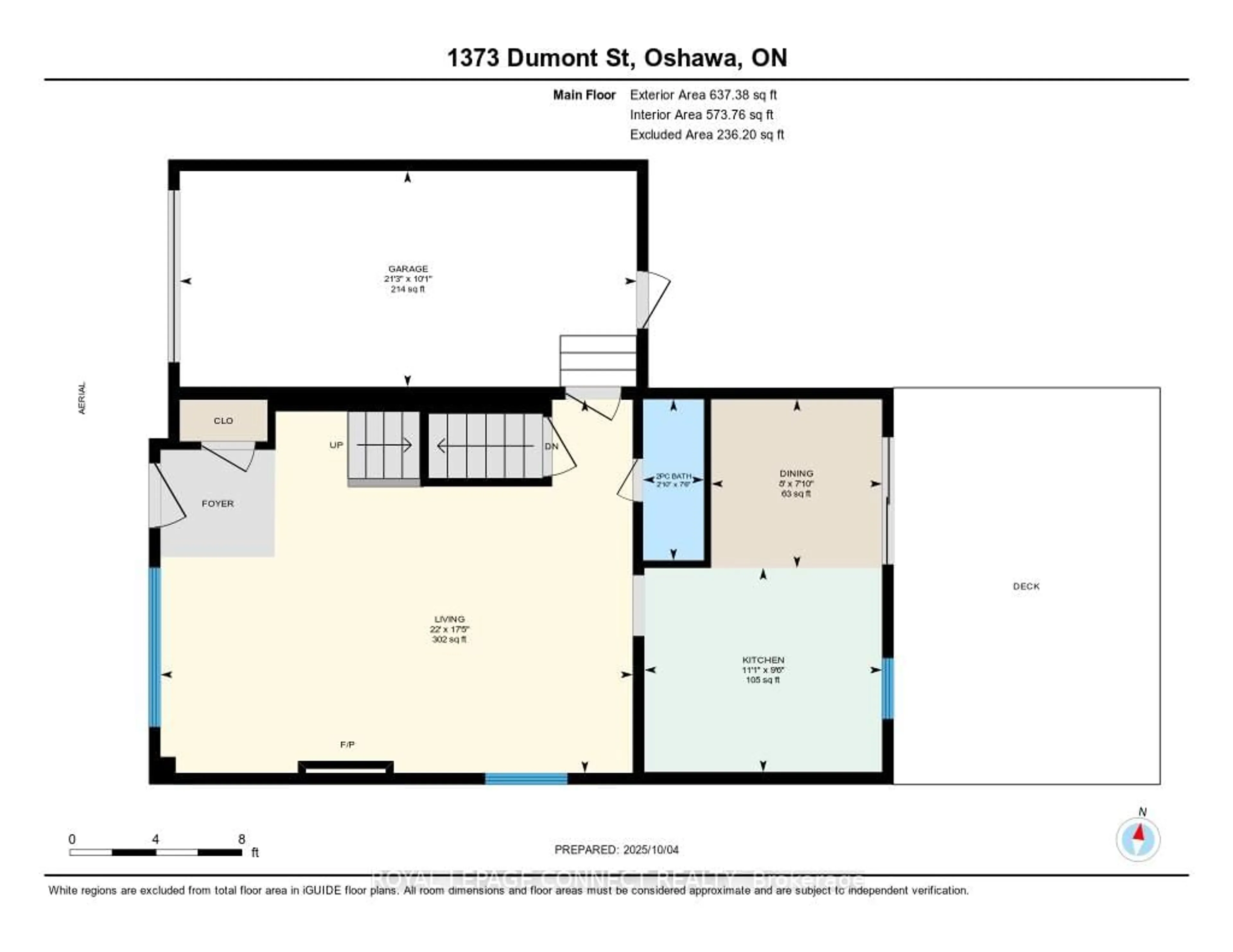 Floor plan for 1373 Dumont St, Oshawa Ontario L1K 2V3