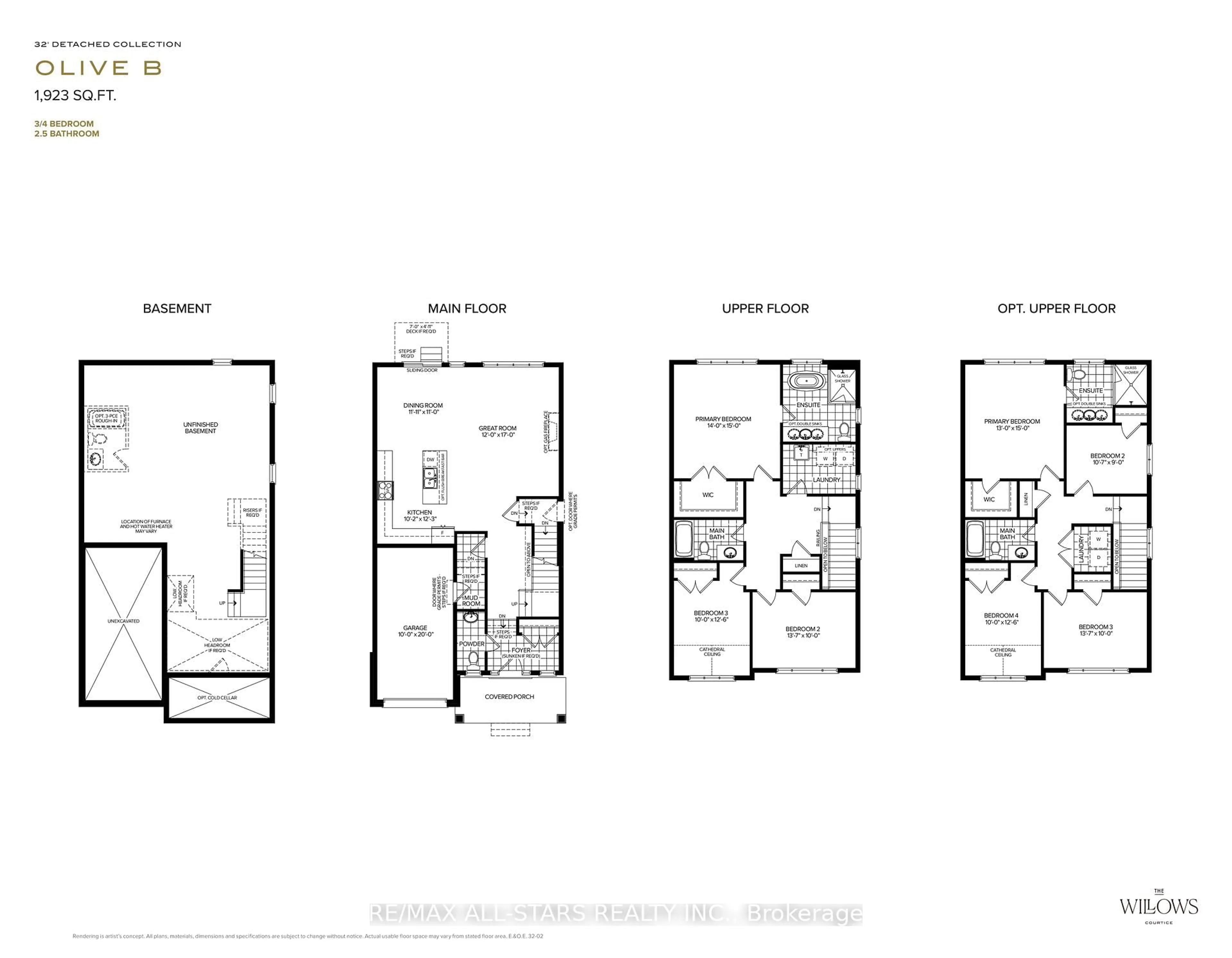 Floor plan for 1828 Nash Rd #Lot 62, Clarington Ontario L1E 2M2