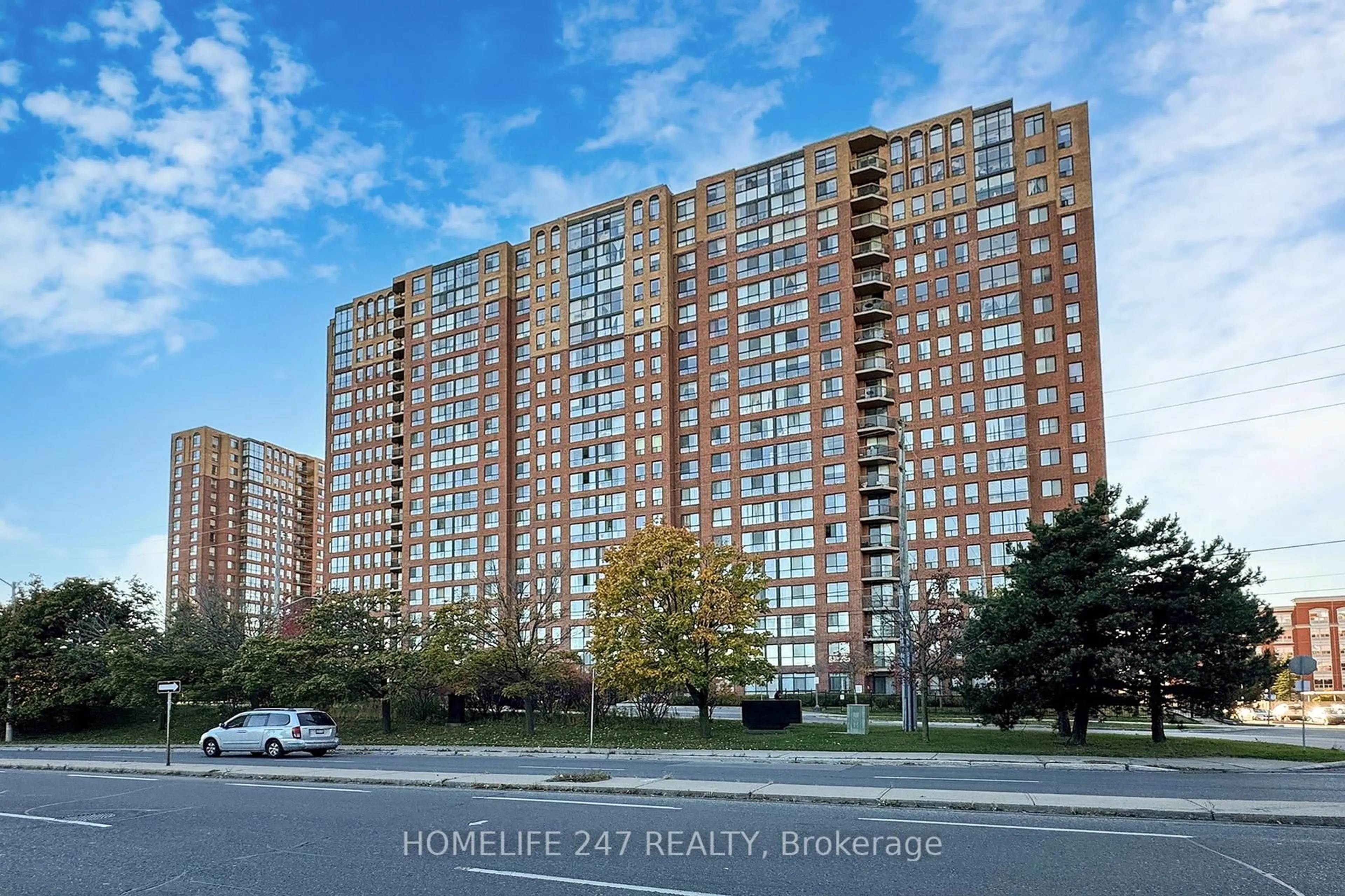 A pic from outside/outdoor area/front of a property/back of a property/a pic from drone, unknown for 330 Mccowan Rd #413, Toronto Ontario M1J 3N3