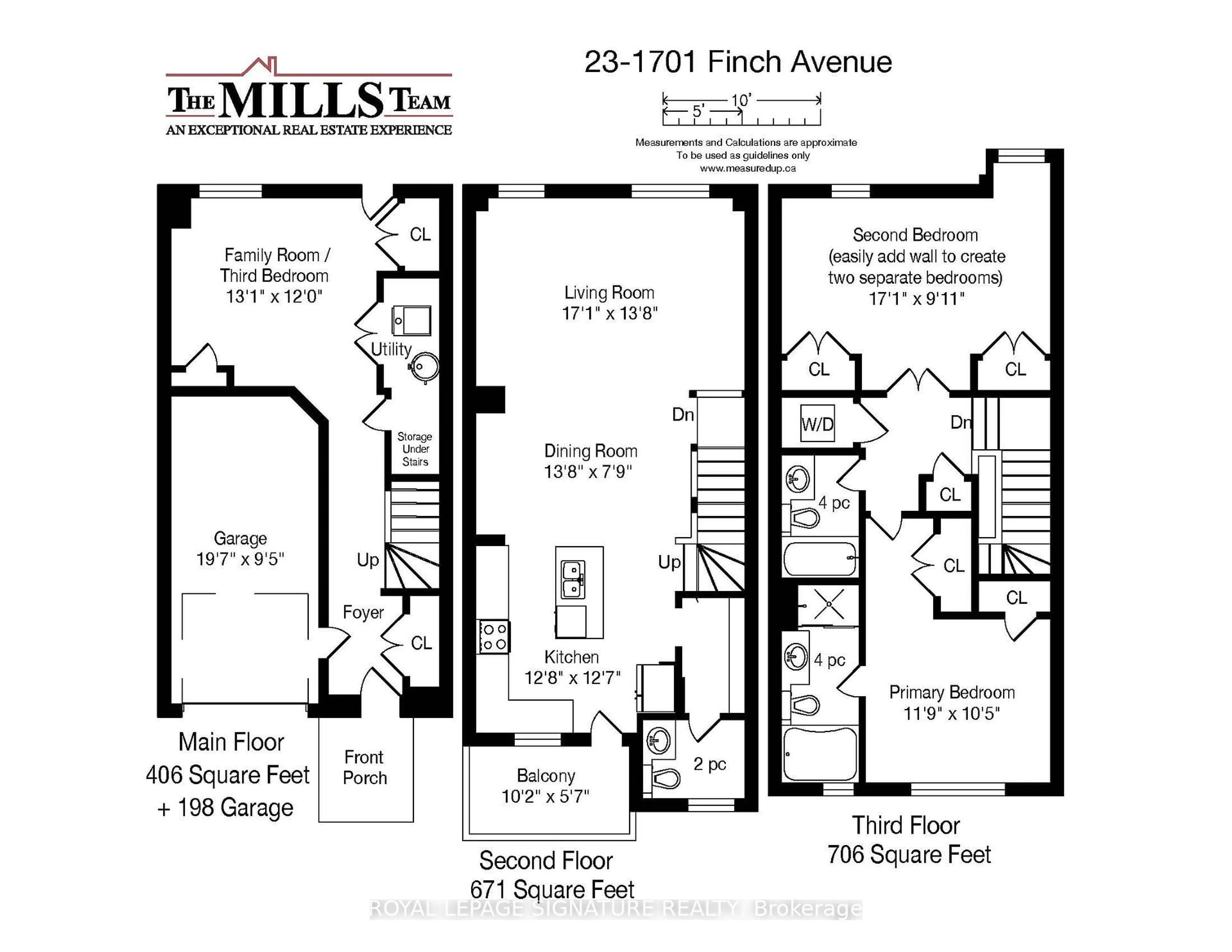 Floor plan for 1701 Finch Ave #23, Pickering Ontario L1V 0B7