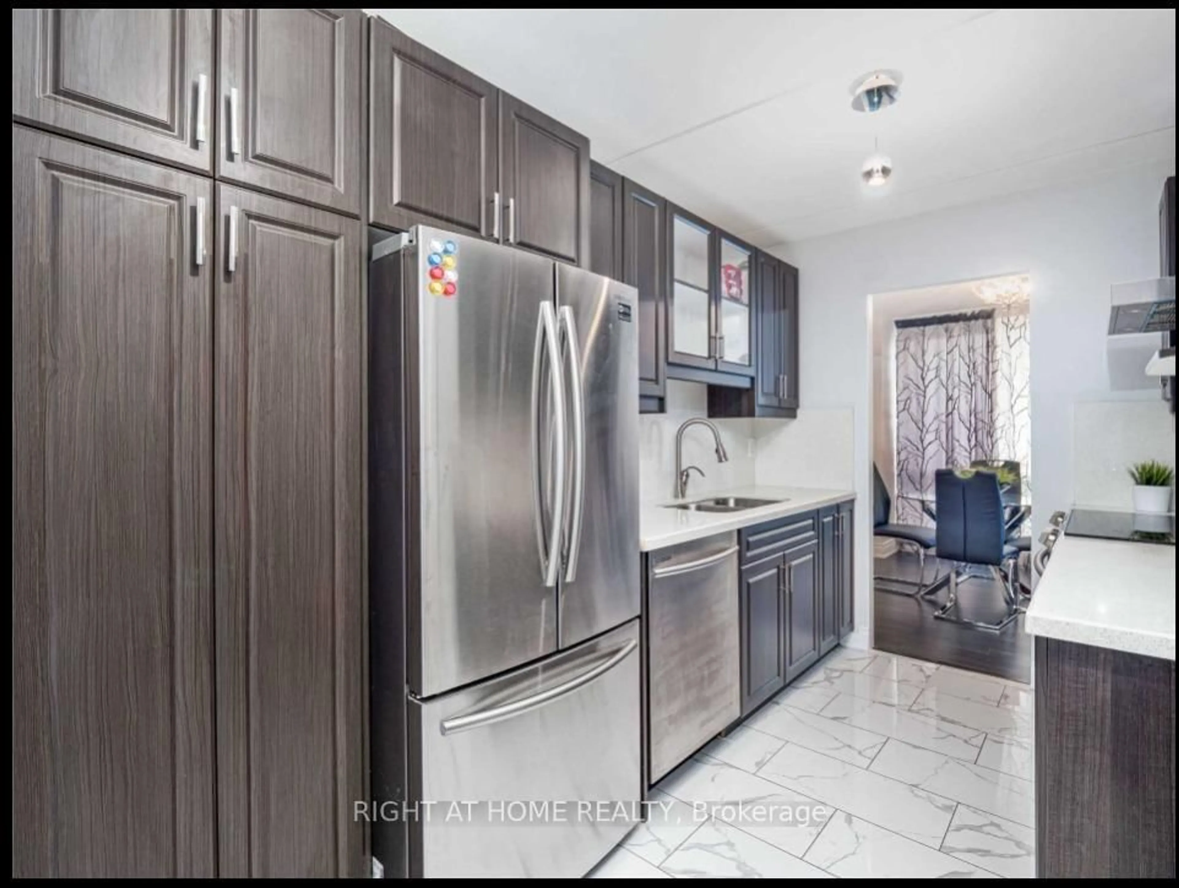 Contemporary kitchen, ceramic/tile floor for 2 Glamorgan Ave #1104, Toronto Ontario M1P 2M8