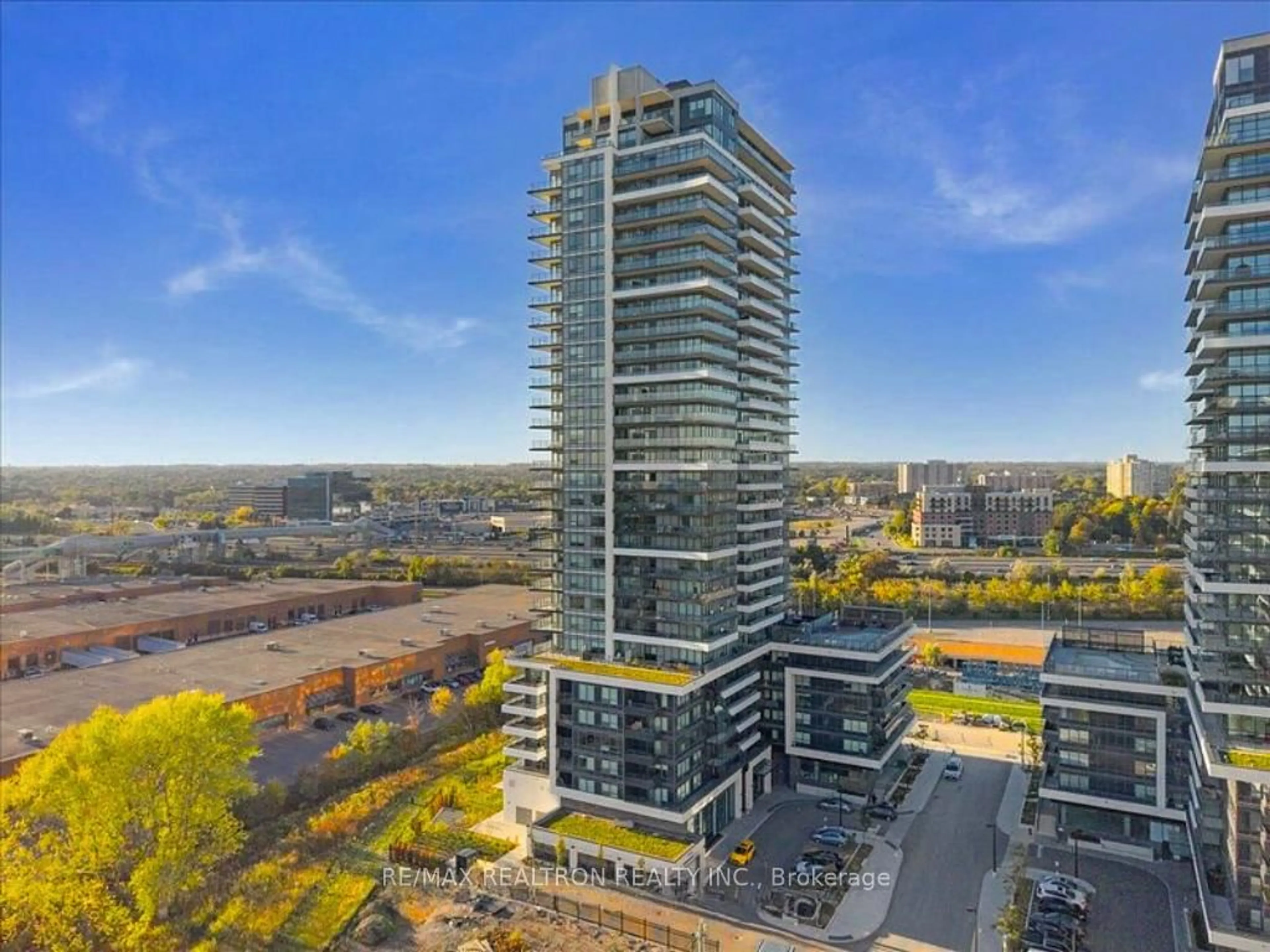 A pic from outside/outdoor area/front of a property/back of a property/a pic from drone, city buildings view from balcony for 1435 Celebration Dr #1510, Pickering Ontario L1W 0C4