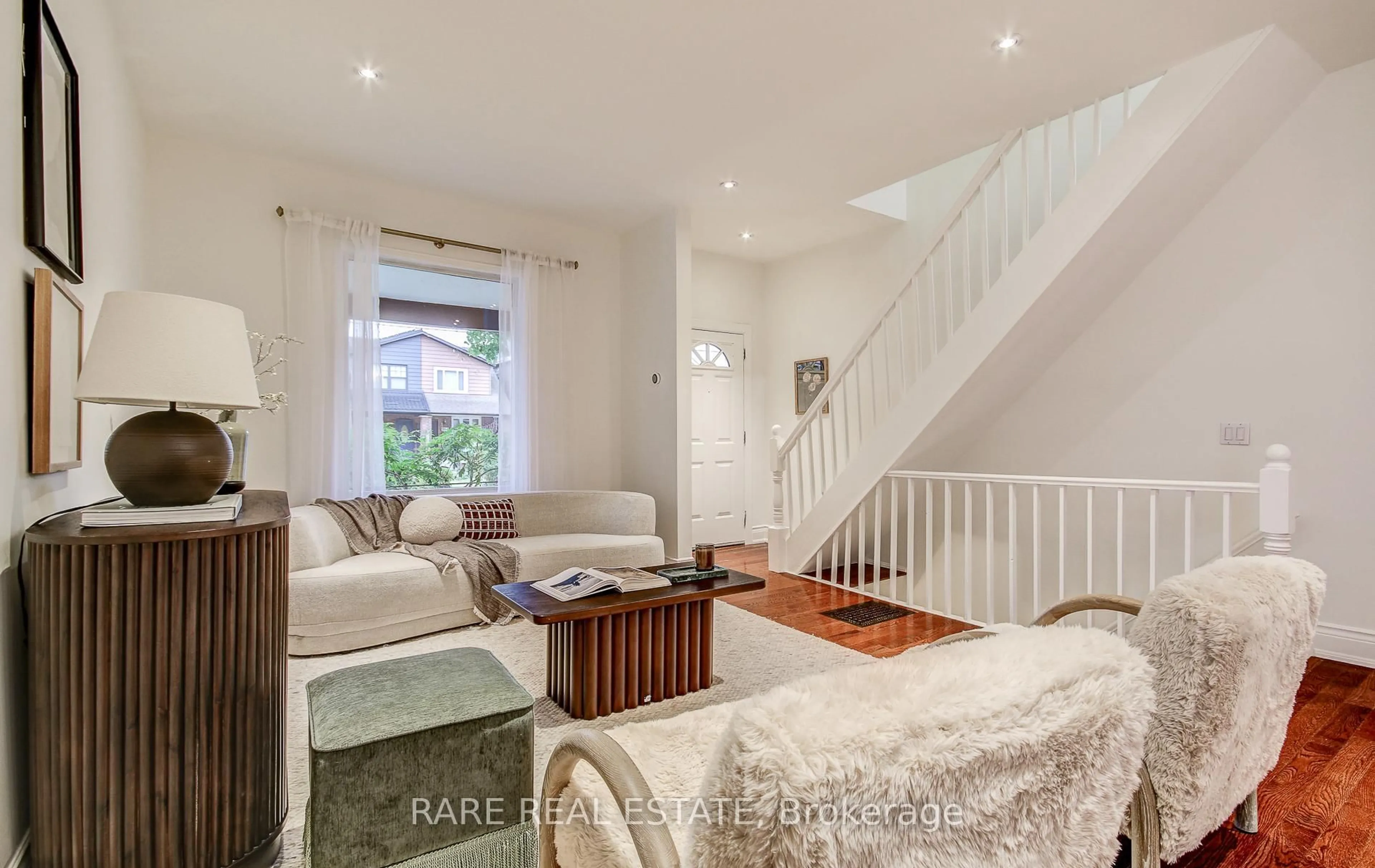 Living room with furniture, unknown for 965 Logan Ave, Toronto Ontario M4K 3E6