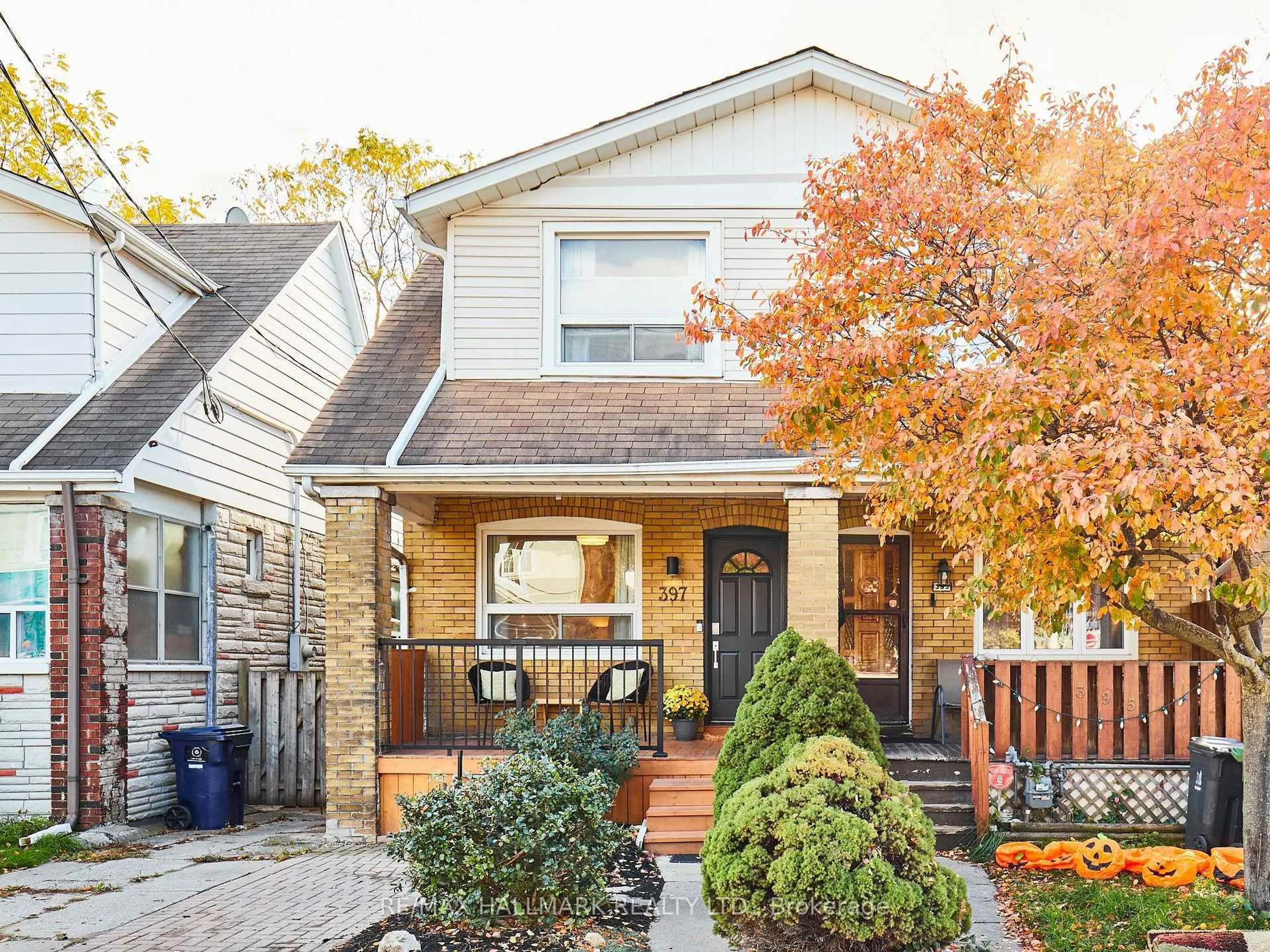 Home with brick exterior material, street for 397 Sammon Ave, Toronto Ontario M4J 2A9