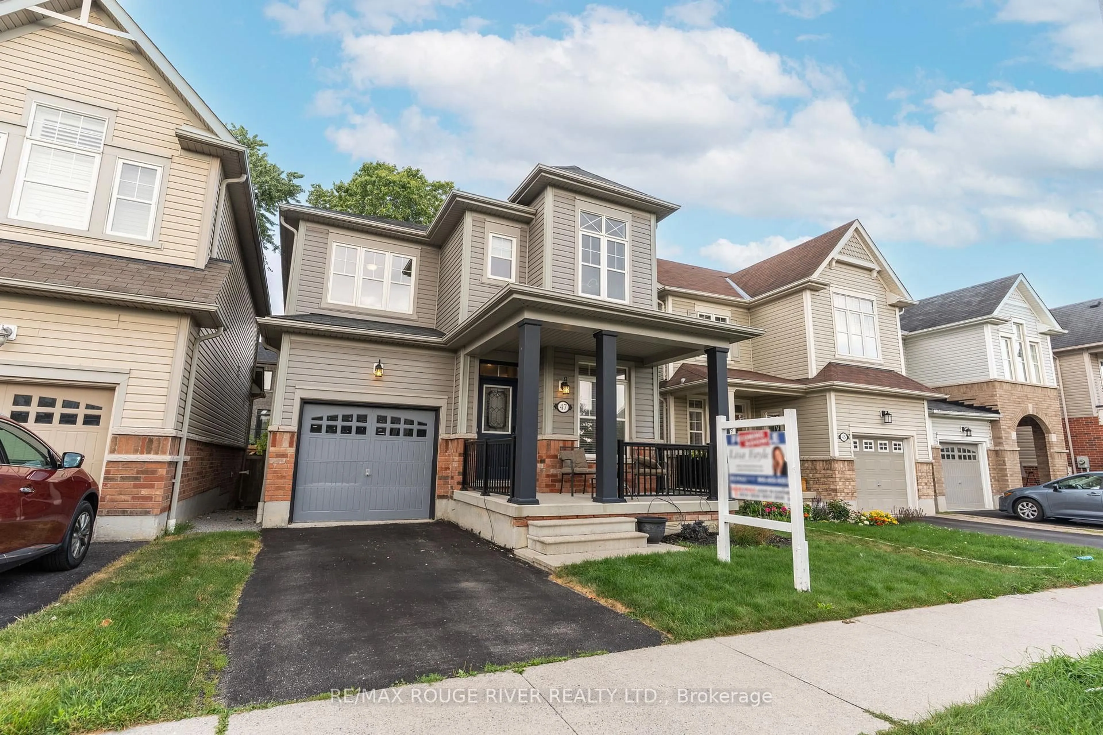 Home with brick exterior material, street for 47 James Govan Dr, Whitby Ontario L1N 0J9