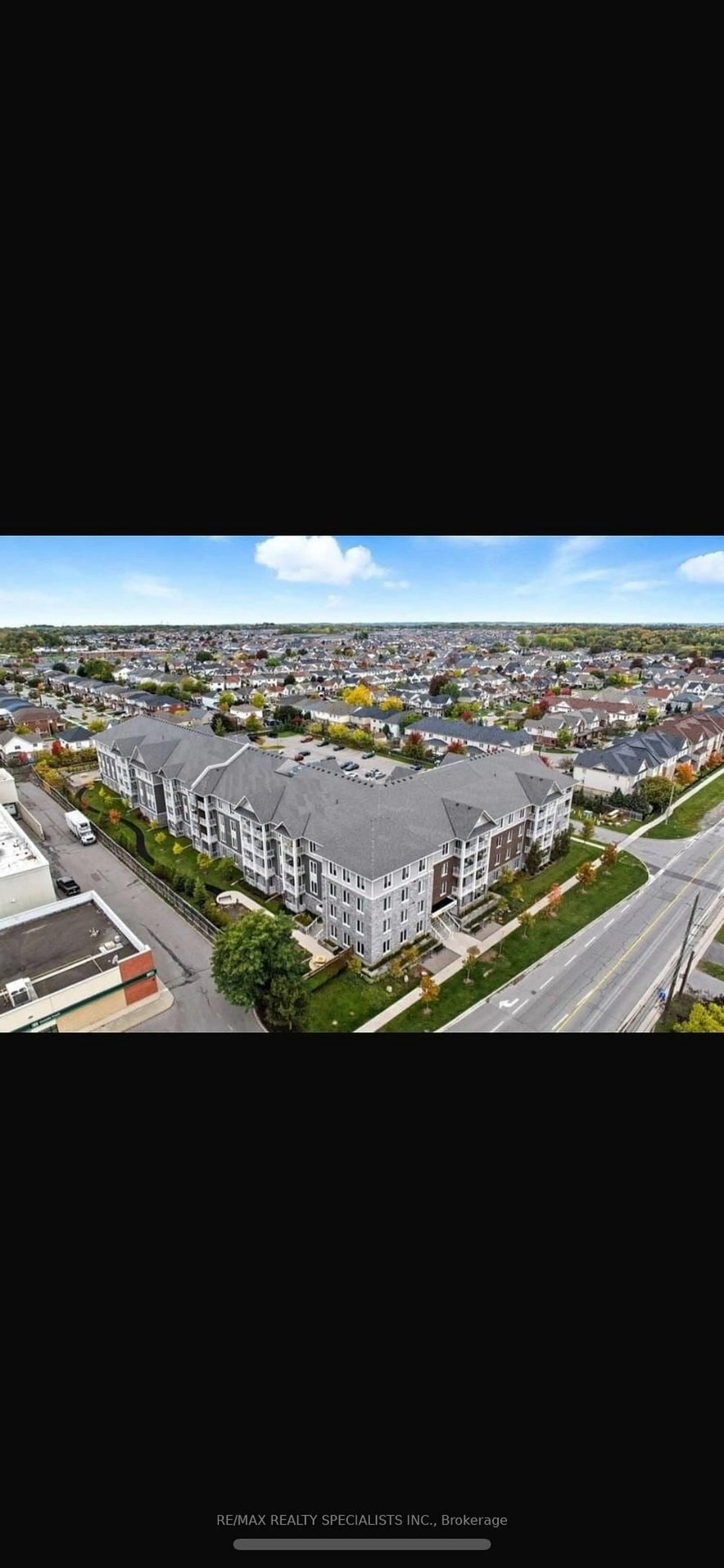 A pic from outside/outdoor area/front of a property/back of a property/a pic from drone, city buildings view from balcony for 290 Liberty St #319, Clarington Ontario L1C 3K6