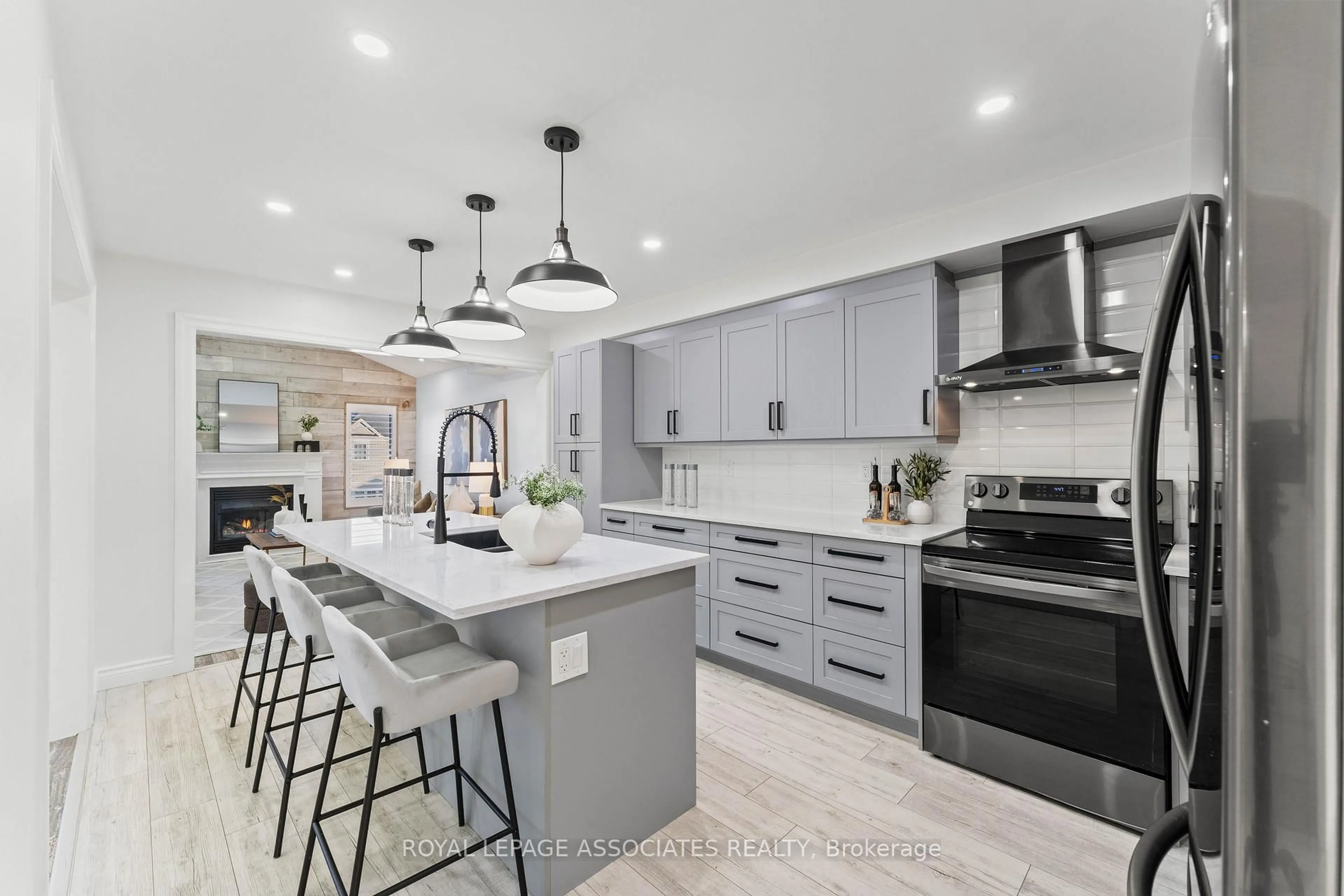 Open concept kitchen, ceramic/tile floor for 1156 Edward Bolton Cres, Oshawa Ontario L1K 0T7