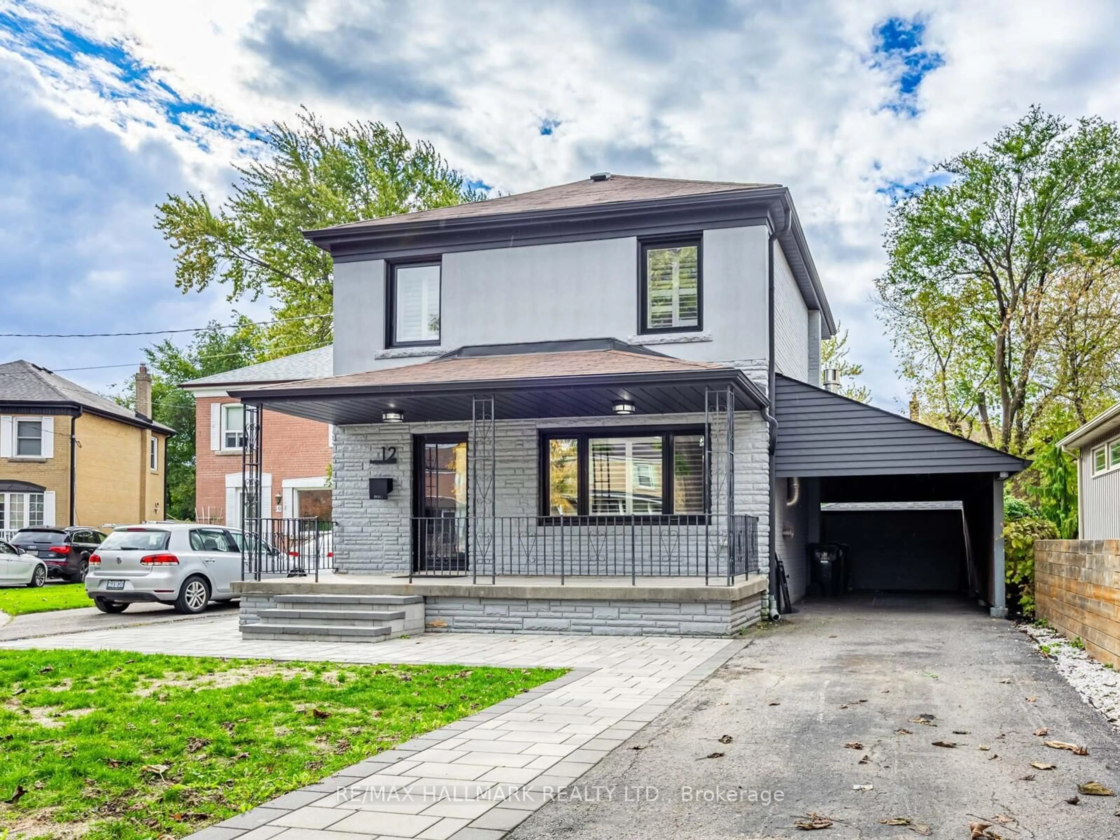 Home with brick exterior material, street for 12 Leagrove Cres, Toronto Ontario M1L 3S6