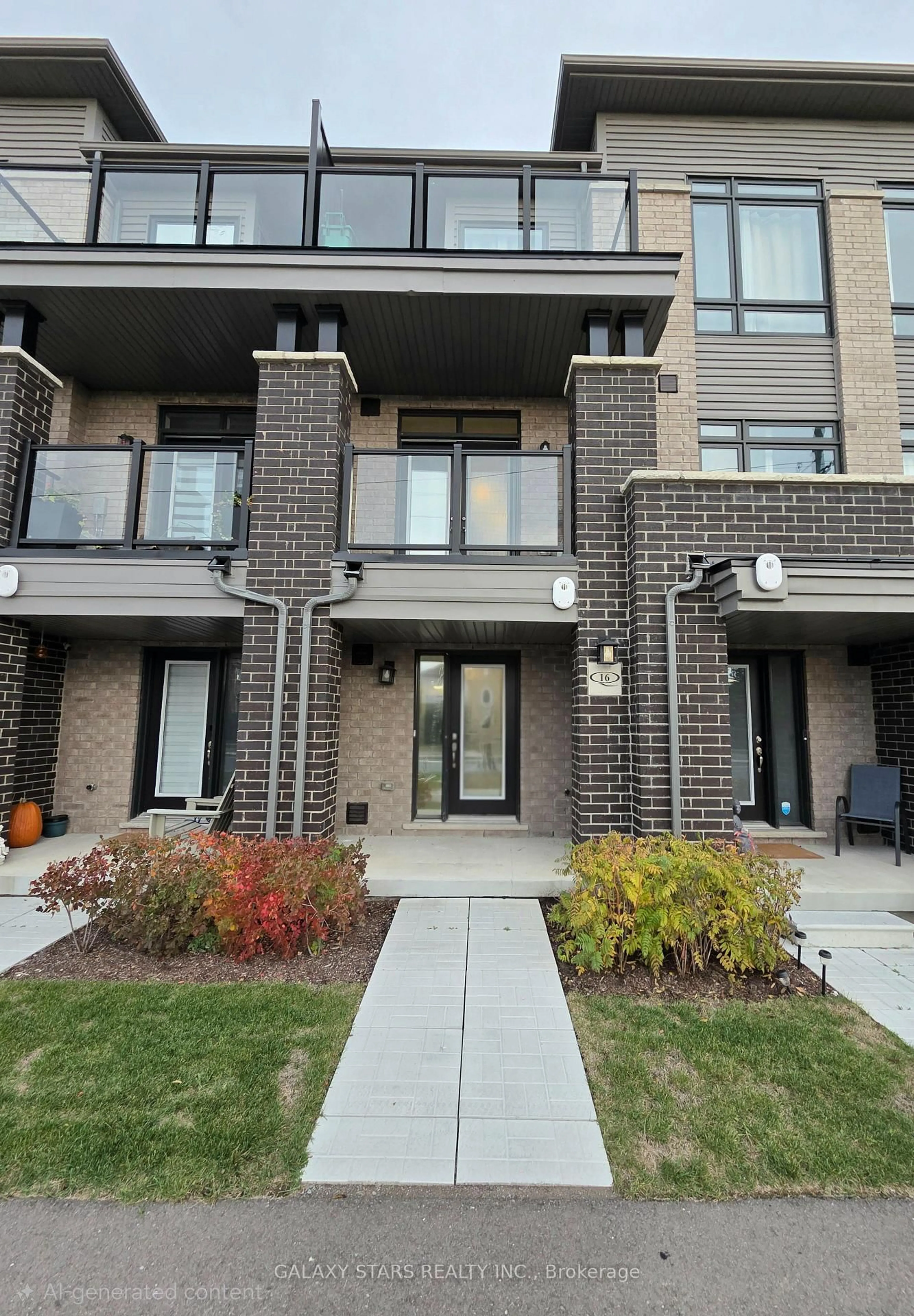 Home with brick exterior material, street for 16 Emmas Way, Whitby Ontario L1R 0S7