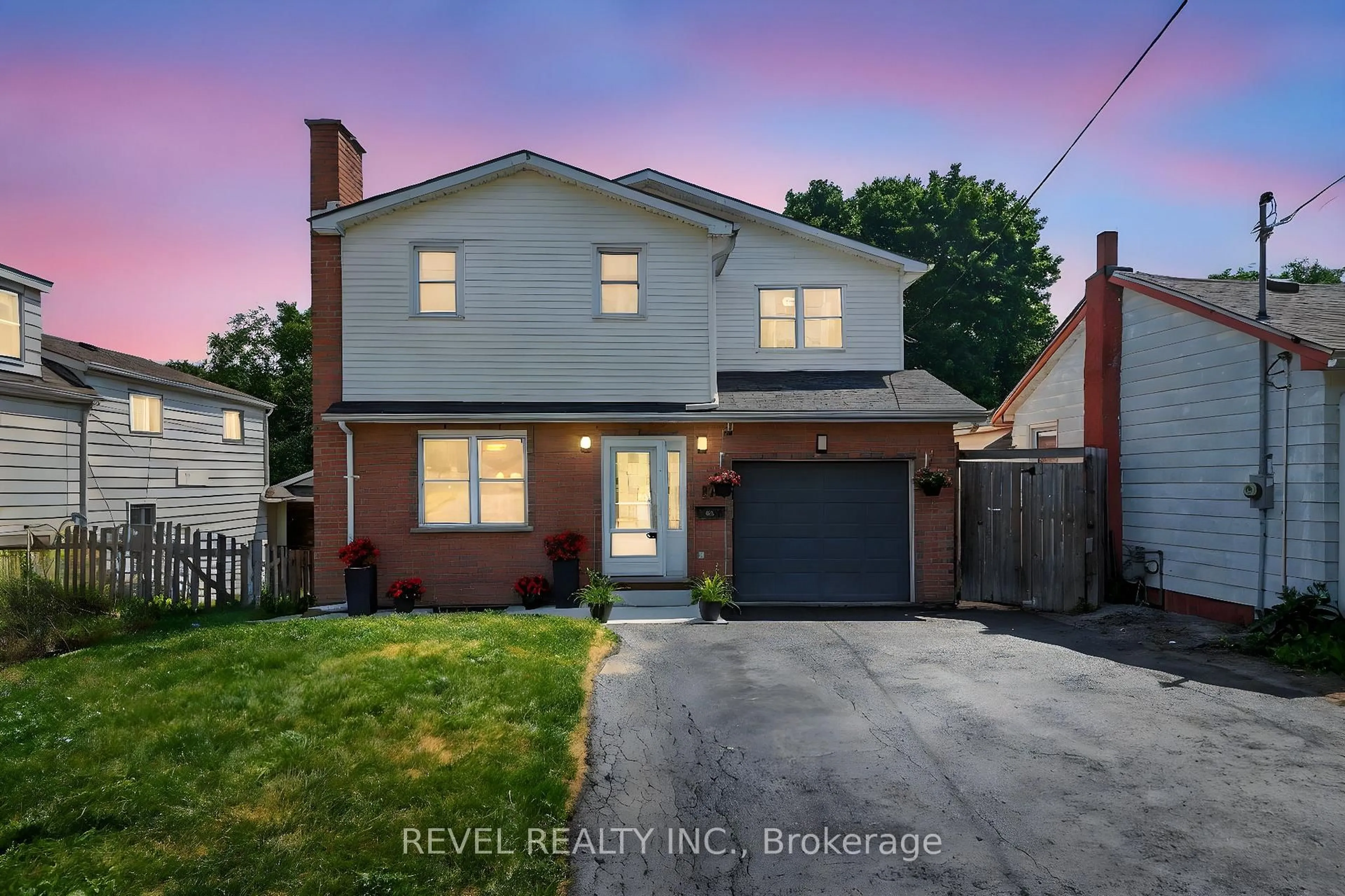 Home with brick exterior material, street for 57 Rosehill Blvd, Oshawa Ontario L1J 5G6
