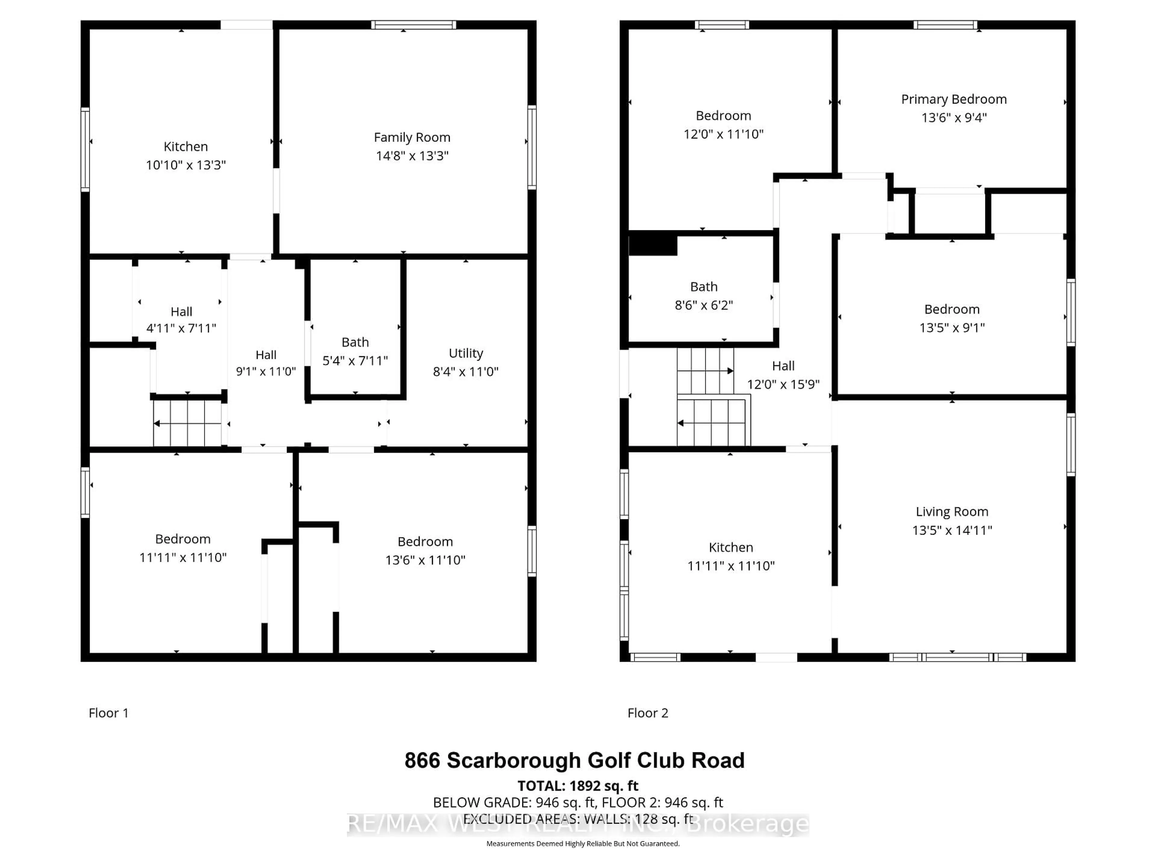Floor plan for 866 Scarborough Golf Clb Rd, Toronto Ontario M1G 1J5
