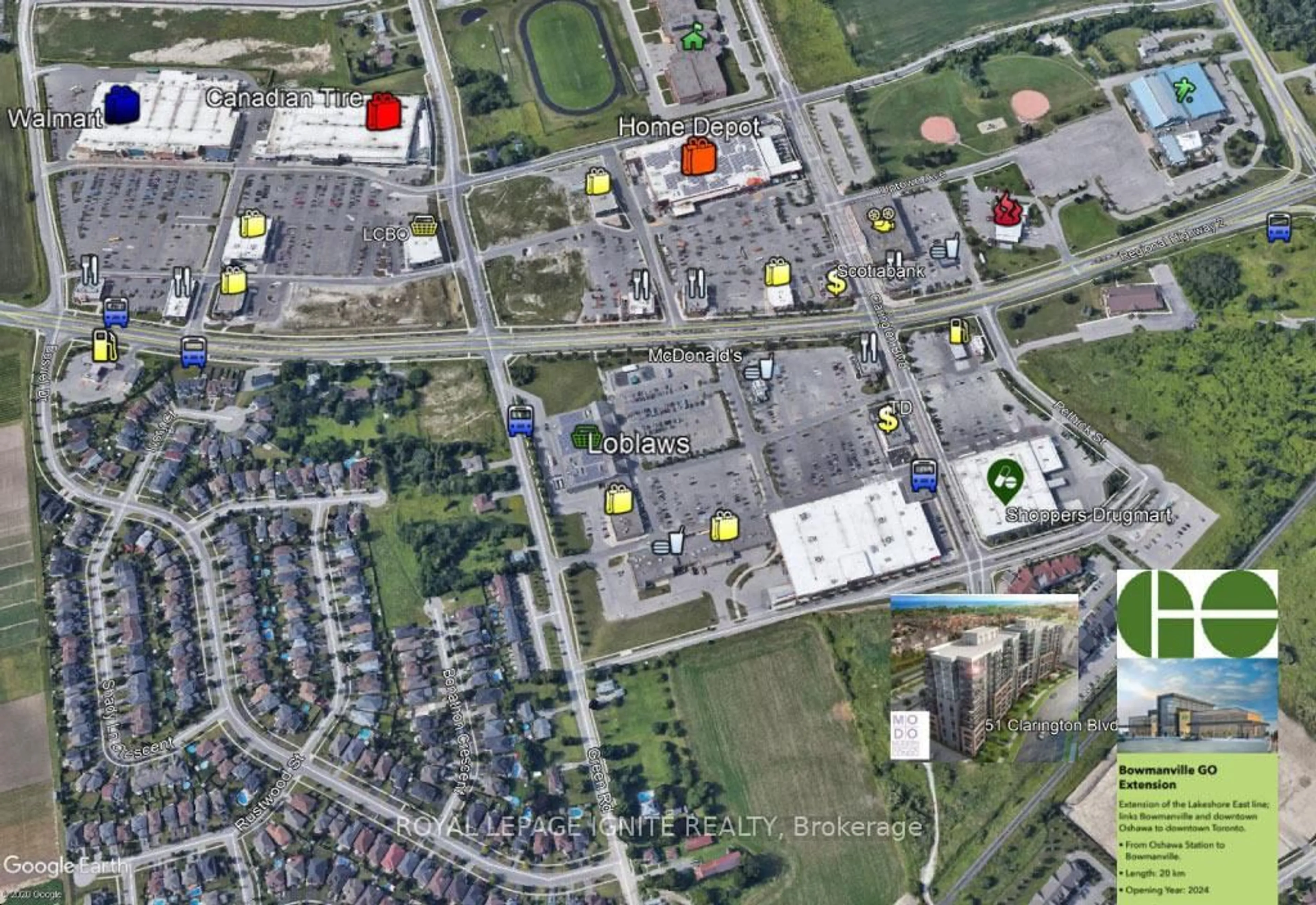 Picture of a map for 51 Clarington Blvd #222, Clarington Ontario L1C 7J8