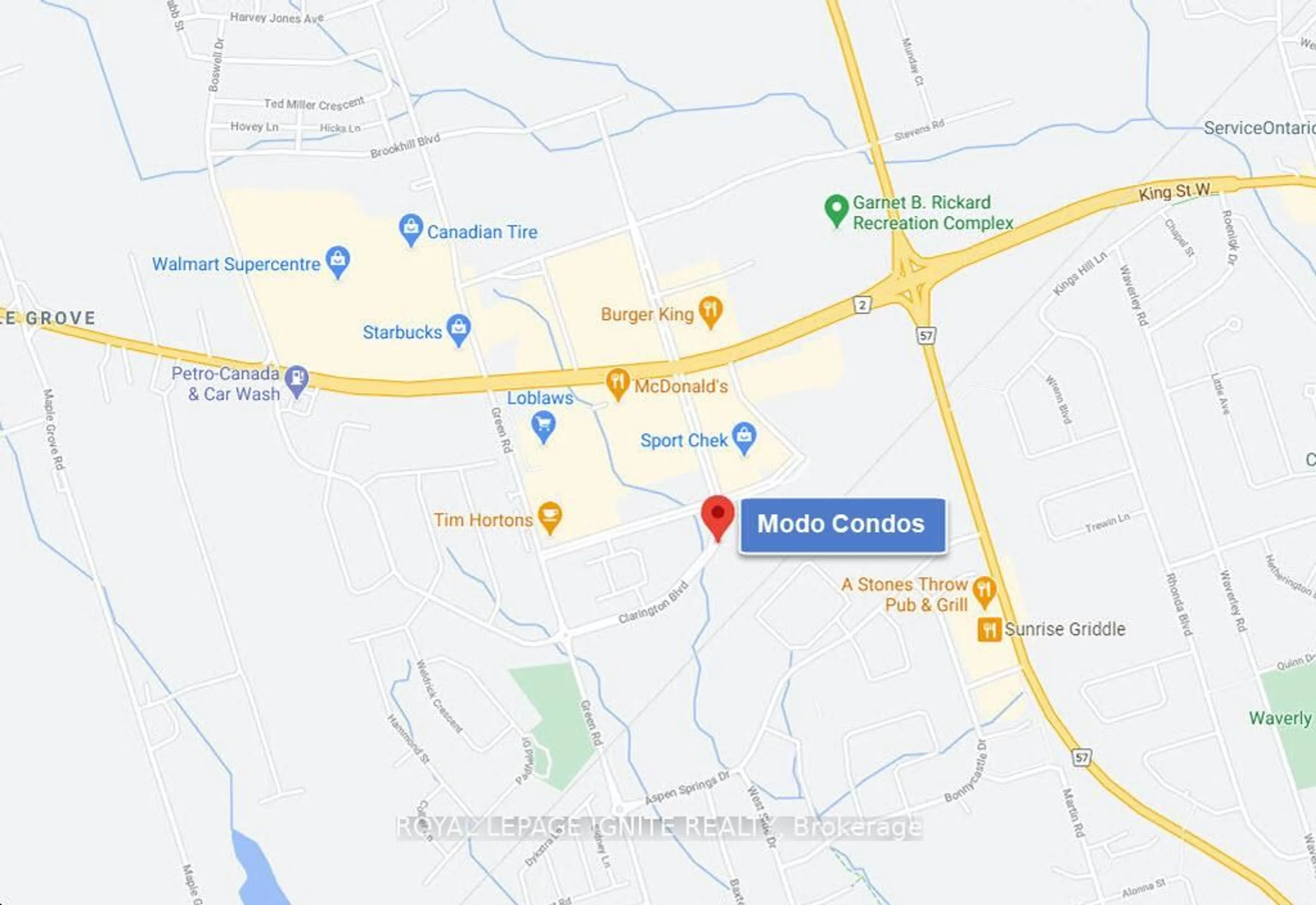 Picture of a map for 51 Clarington Blvd #222, Clarington Ontario L1C 7J8