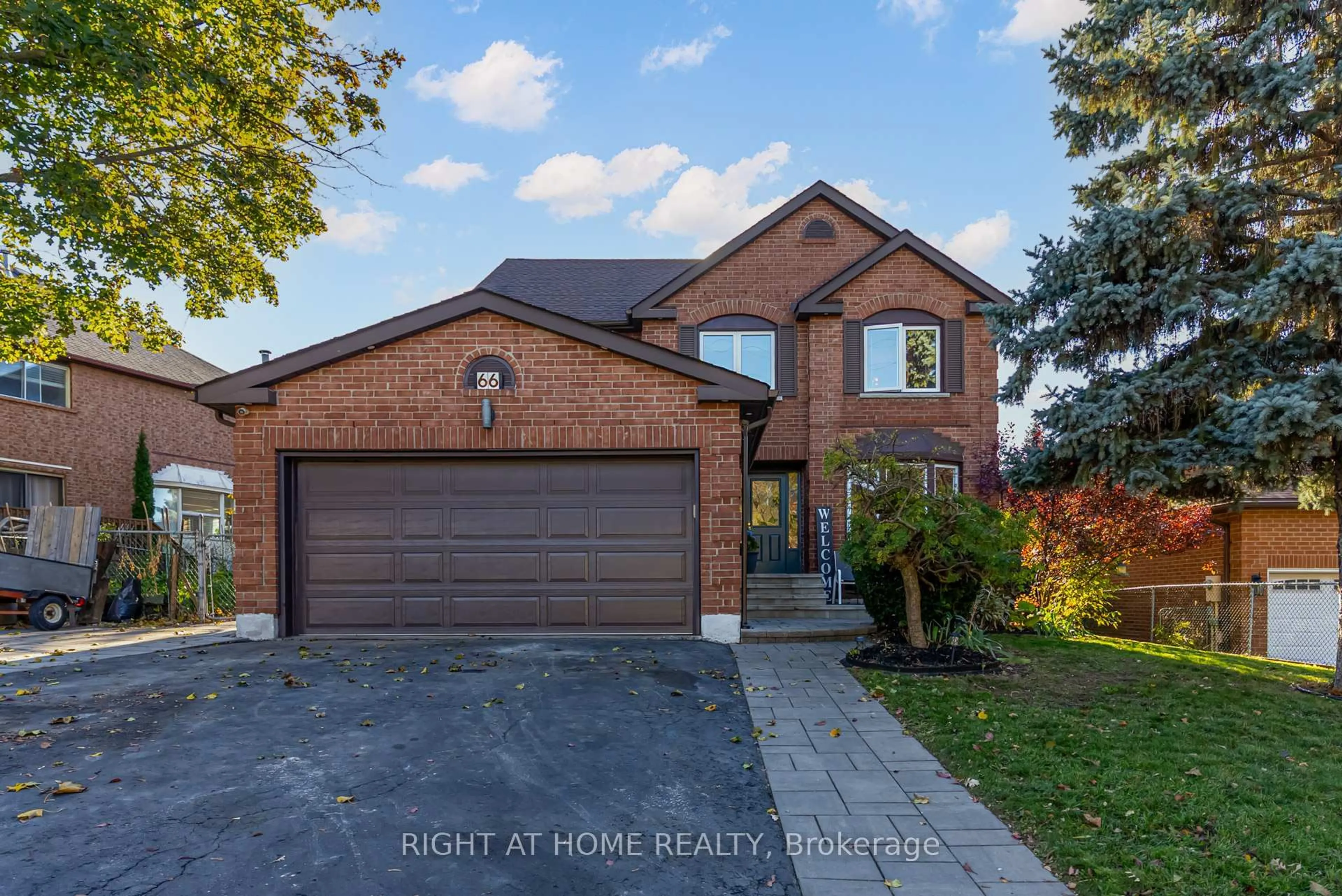Home with brick exterior material, street for 66 Glen Hill Dr, Whitby Ontario L1N 7A3