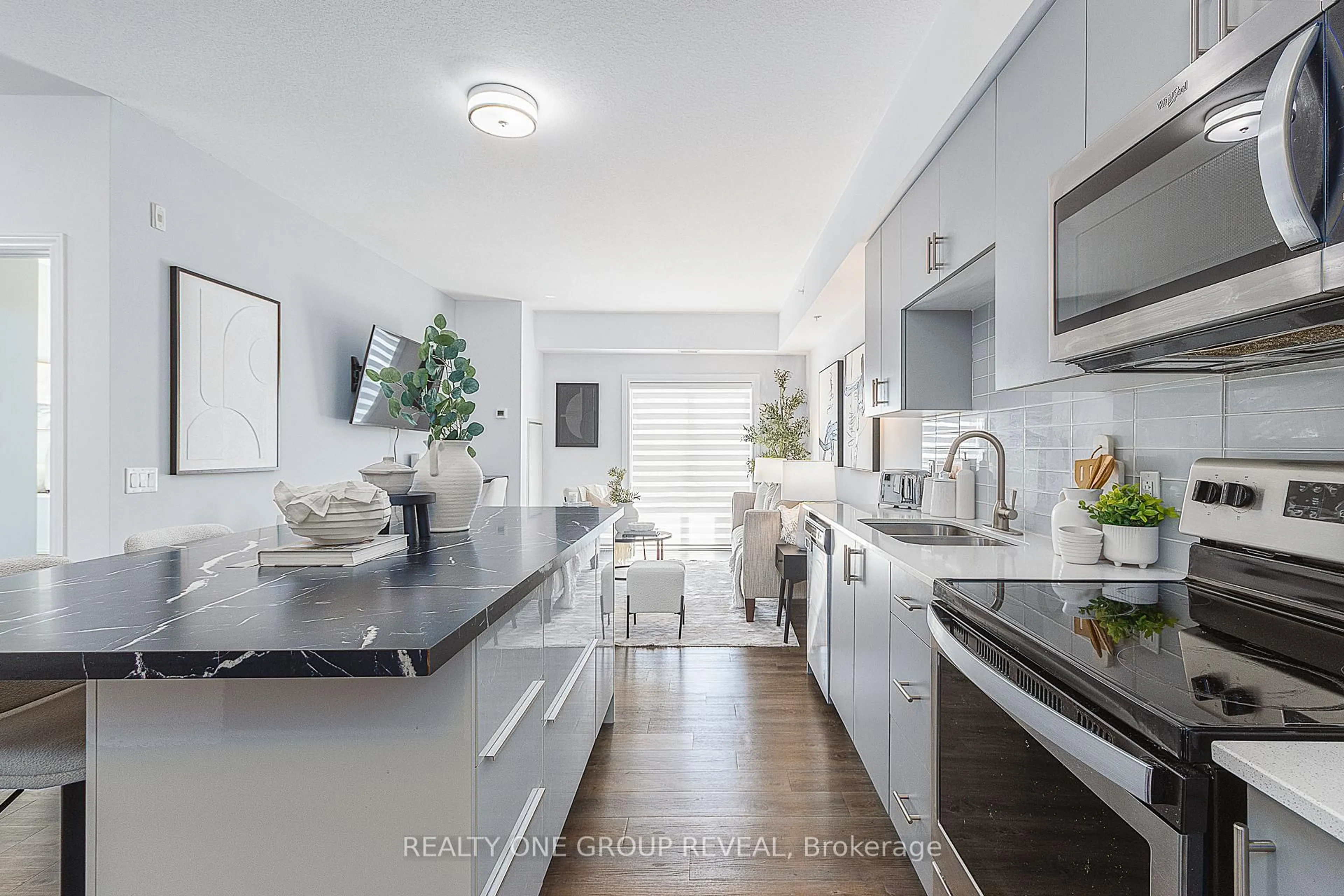 Contemporary kitchen, ceramic/tile floor for 290 Liberty St #417, Clarington Ontario L1C 0V5