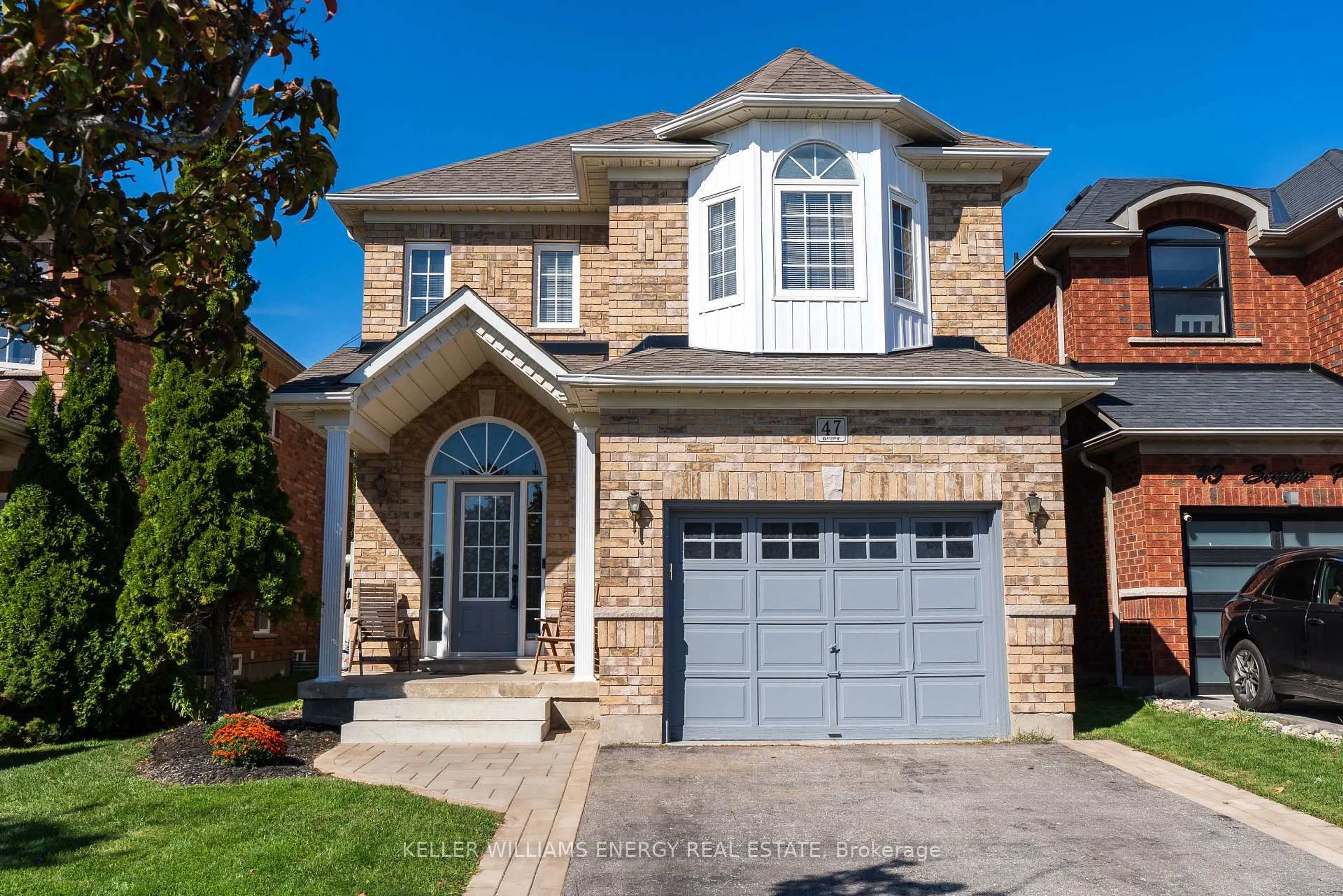 Home with brick exterior material, street for 47 Scepter Pl, Whitby Ontario L1R 3A8