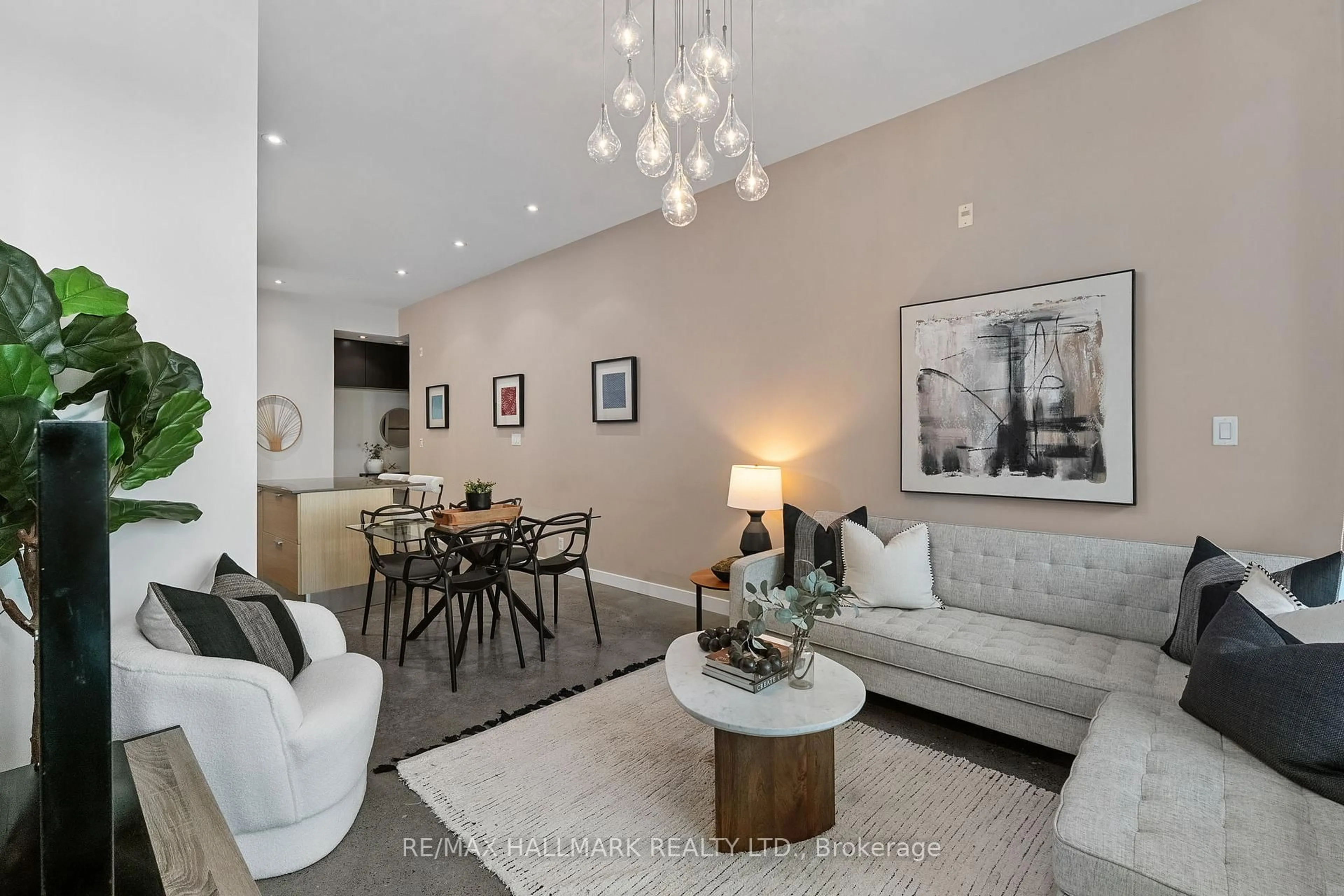 Living room with furniture, unknown for 625 Queen St #503, Toronto Ontario M4M 1G4