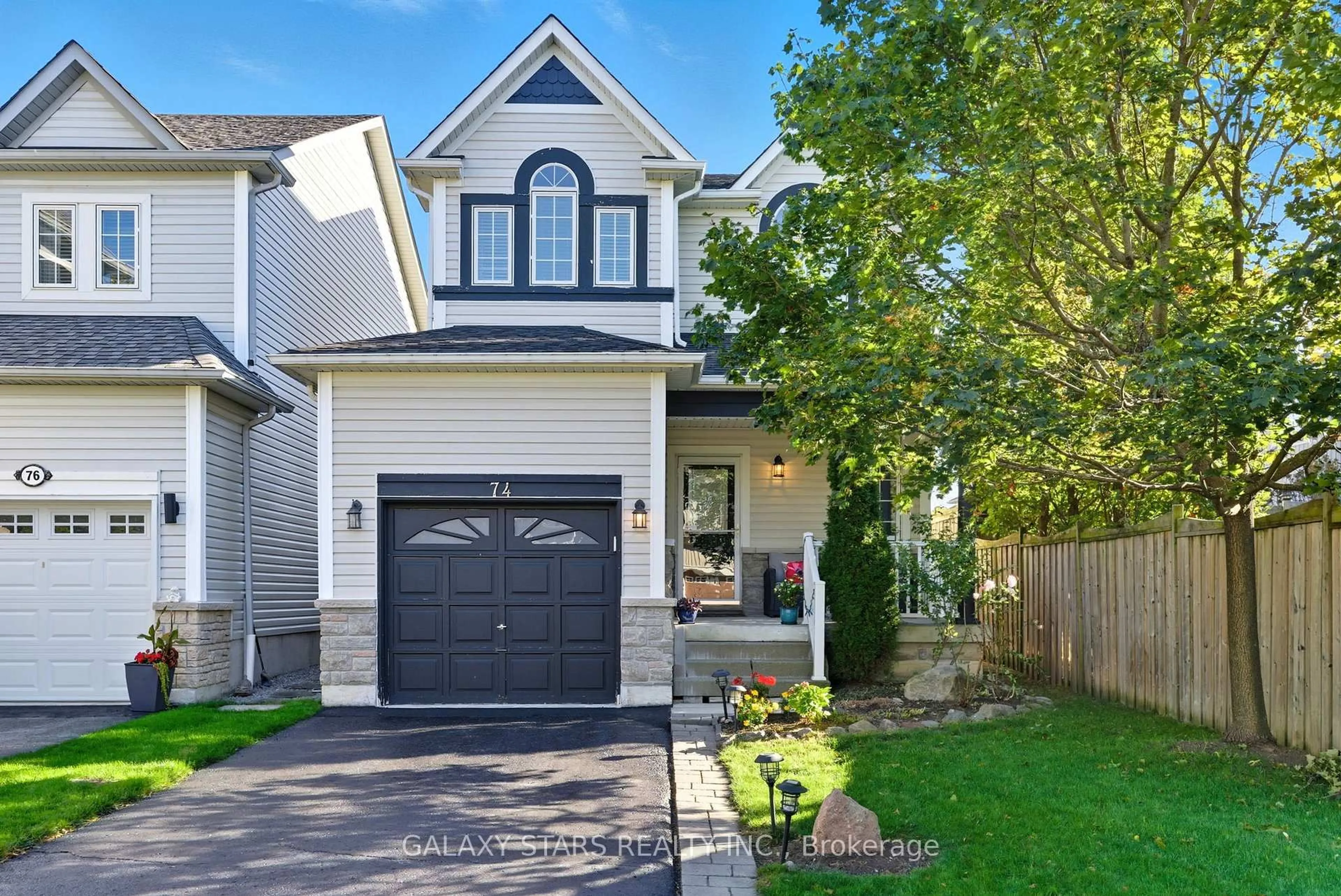 Home with vinyl exterior material, street for 74 Northgrove Cres, Whitby Ontario L1M 2M9
