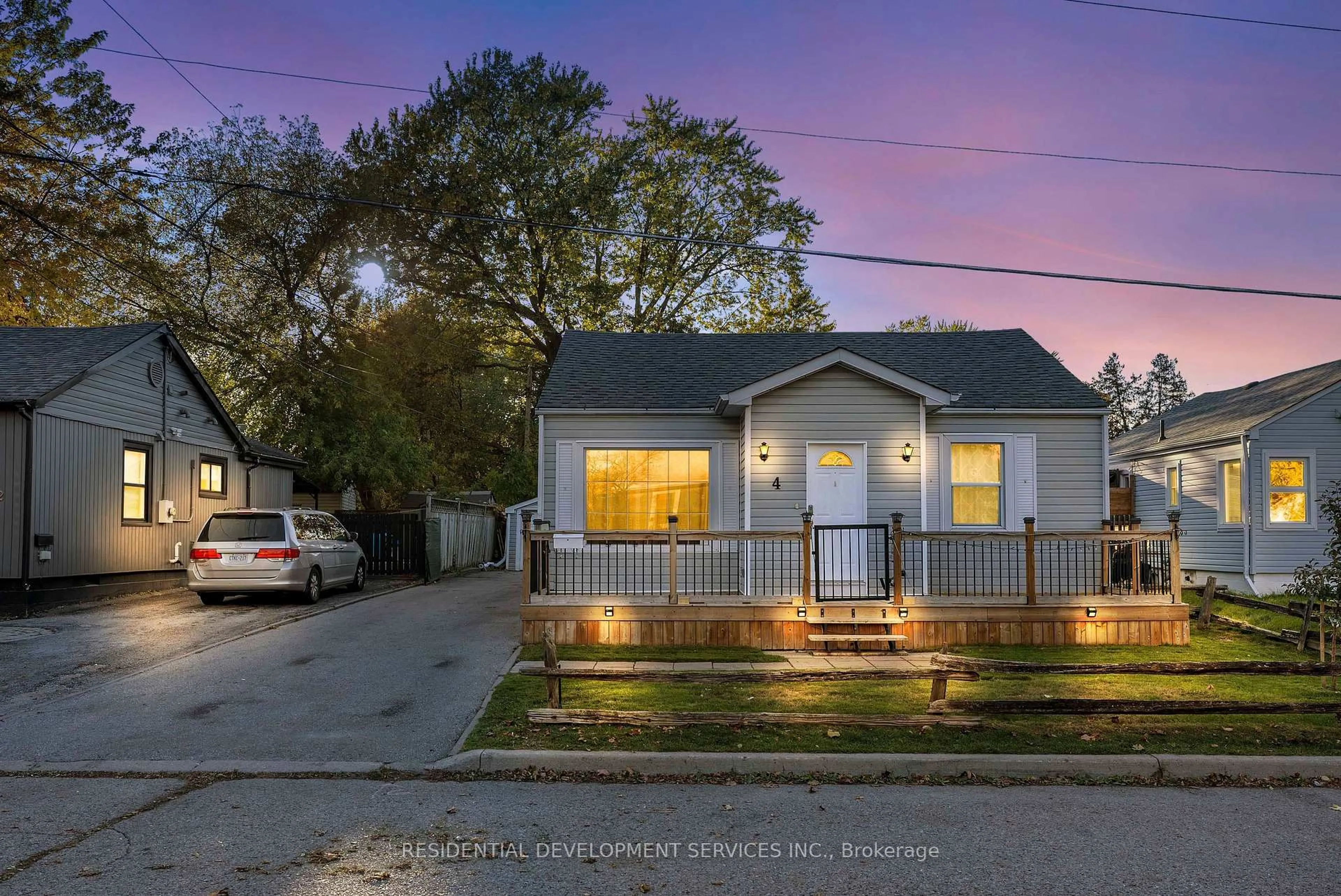 Home with vinyl exterior material, street for 4 Nelson Ave, Ajax Ontario L1S 1Z3