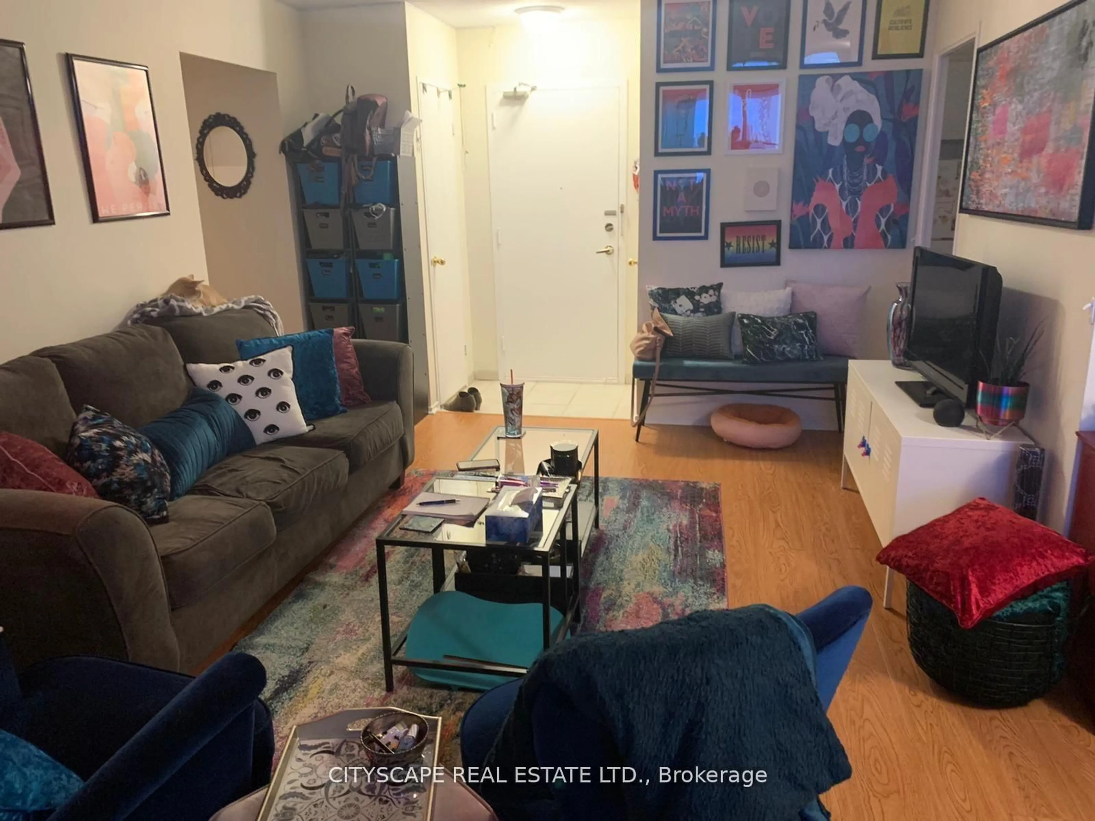 Living room with furniture, unknown for 2550 Pharmacy Ave #706, Toronto Ontario M1W 1H9