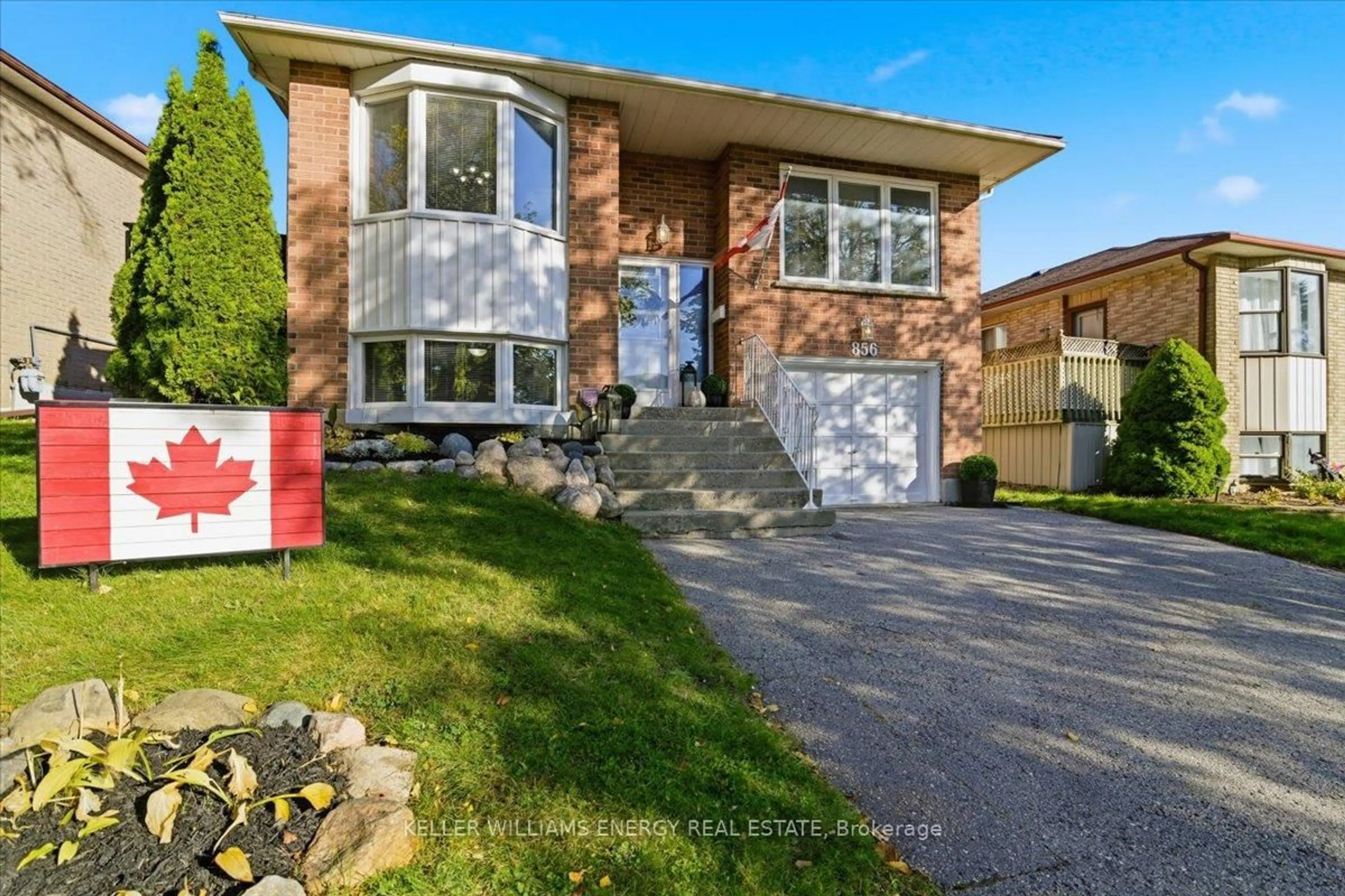 Home with brick exterior material, street for 856 Roundelay Dr, Oshawa Ontario L1J 7T9